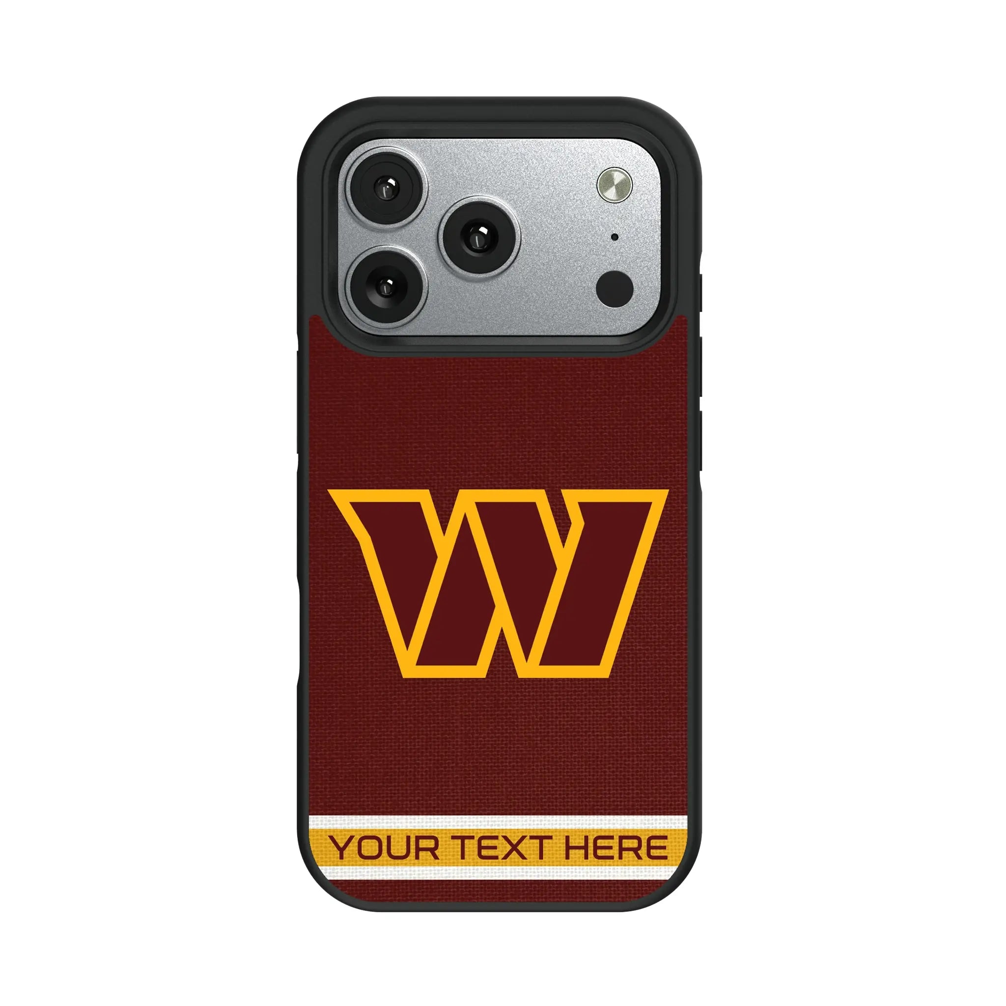 Washington Commanders Personalized Stripe iPhone Bump Phone Case for Apple iPhone#Device_iPhone 17 Pro