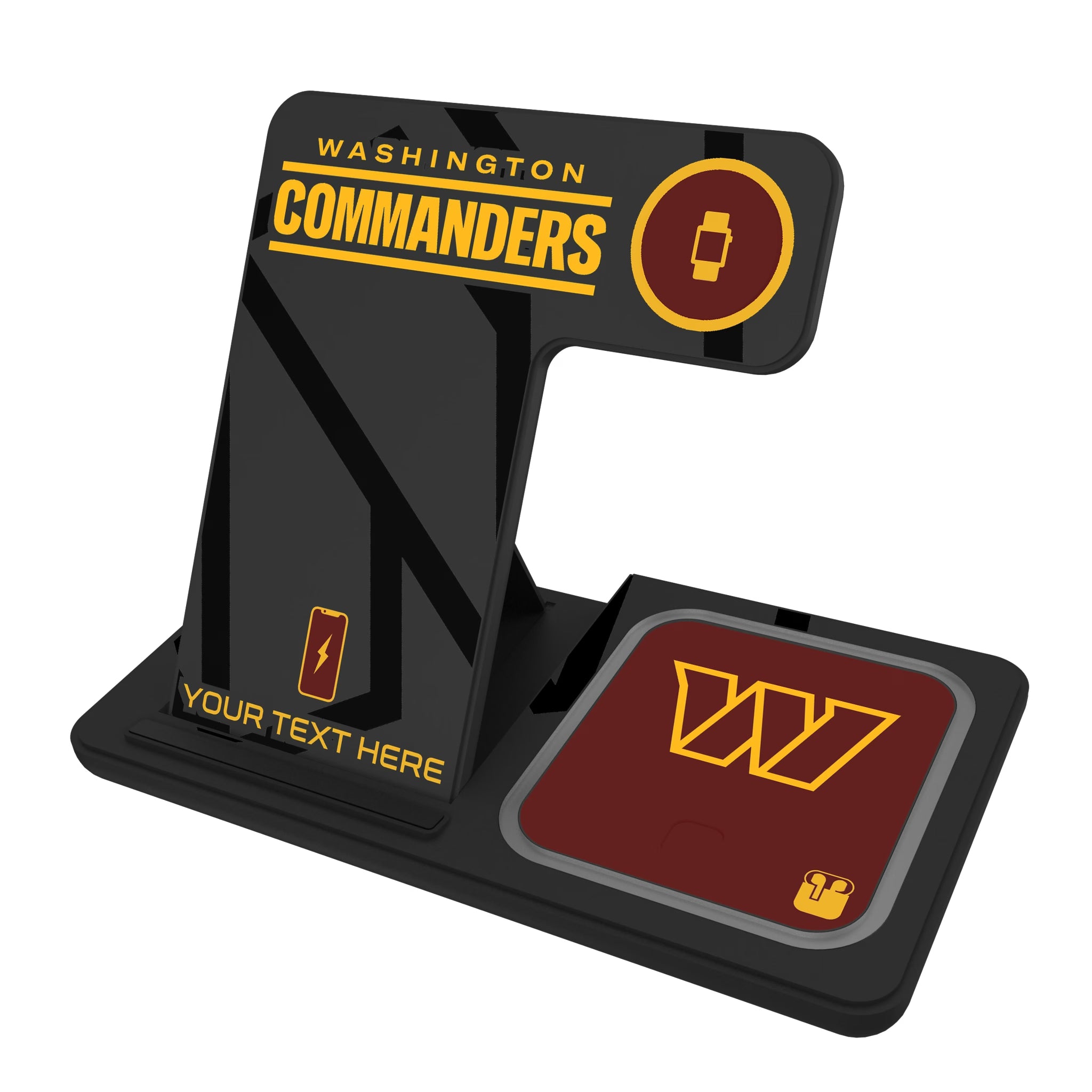Washington Commanders Personalized Tilt 3 in 1 Charging Station
