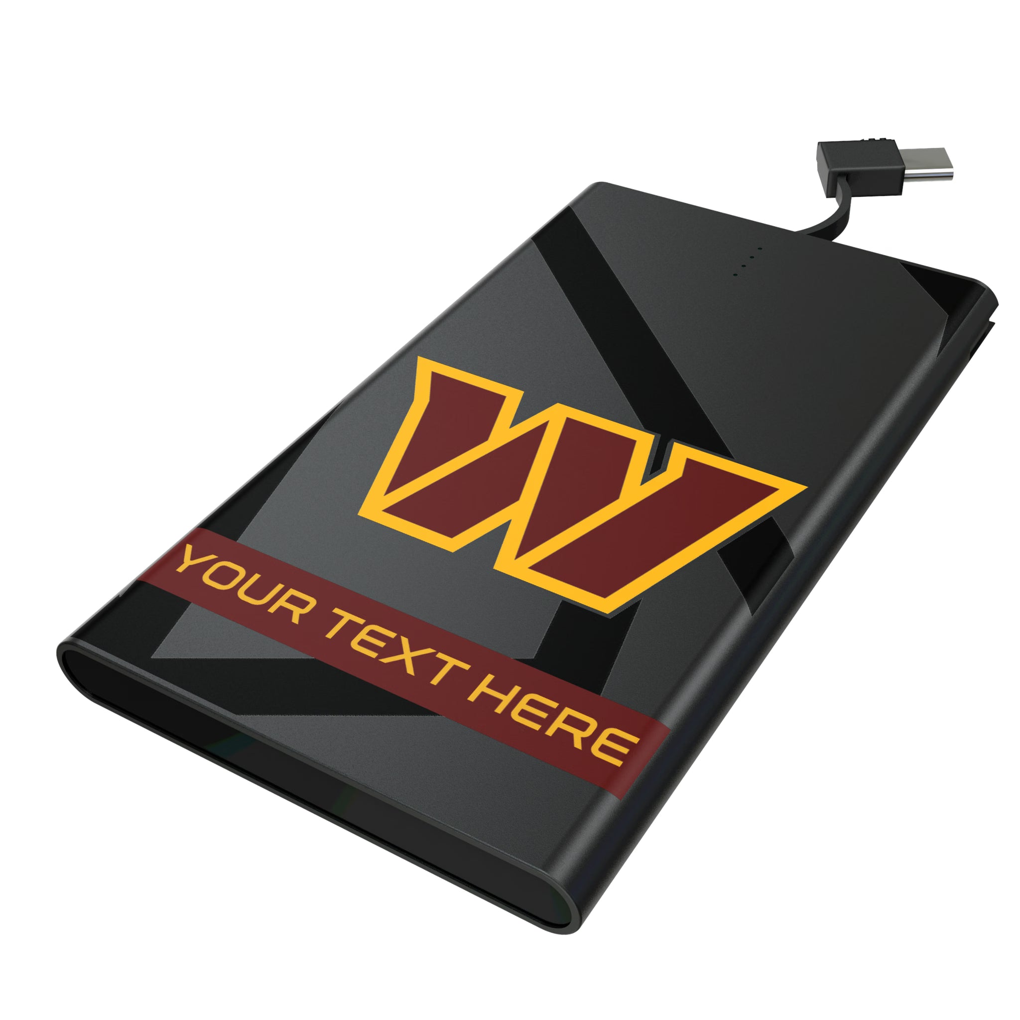Washington Commanders Personalized Tilt 5000mAh Flat Powerbank