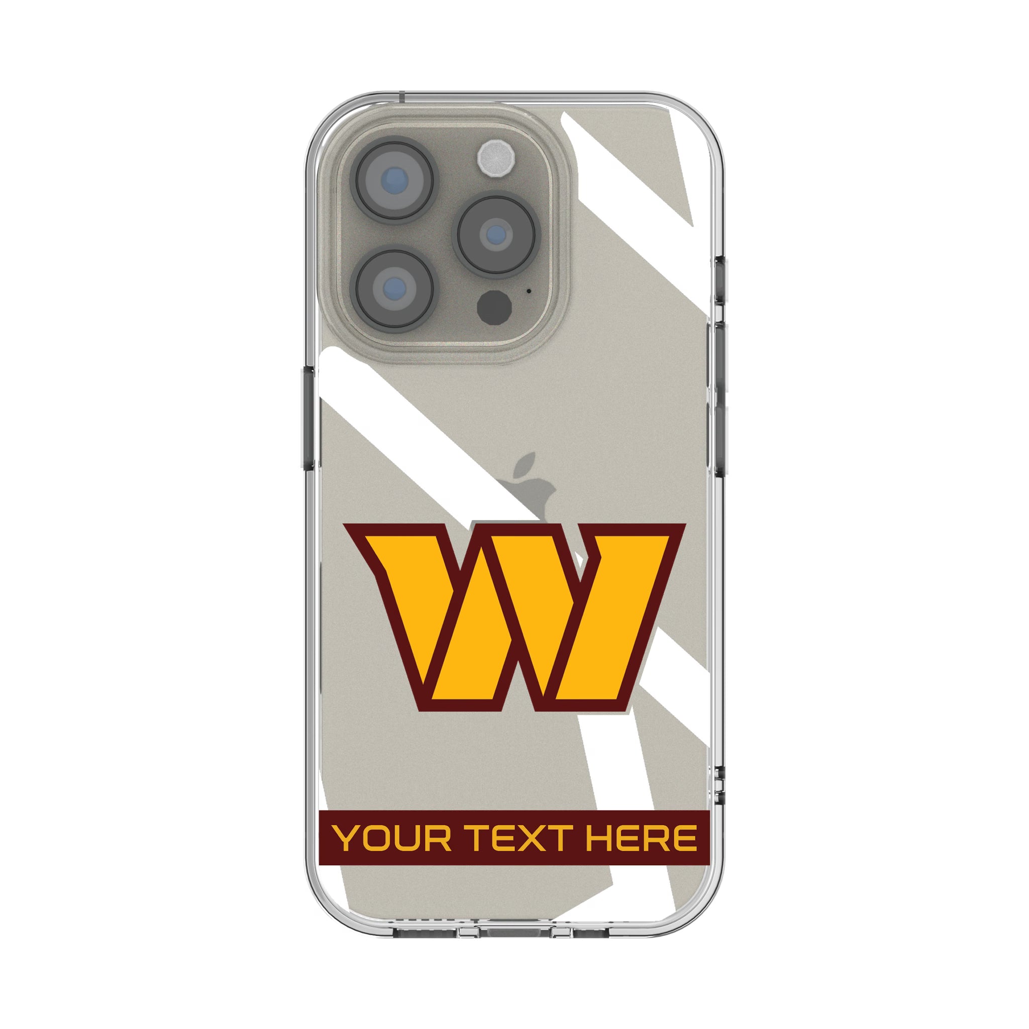 Washington Commanders Personalized Tilt iPhone Clear Phone Case for Apple iPhone