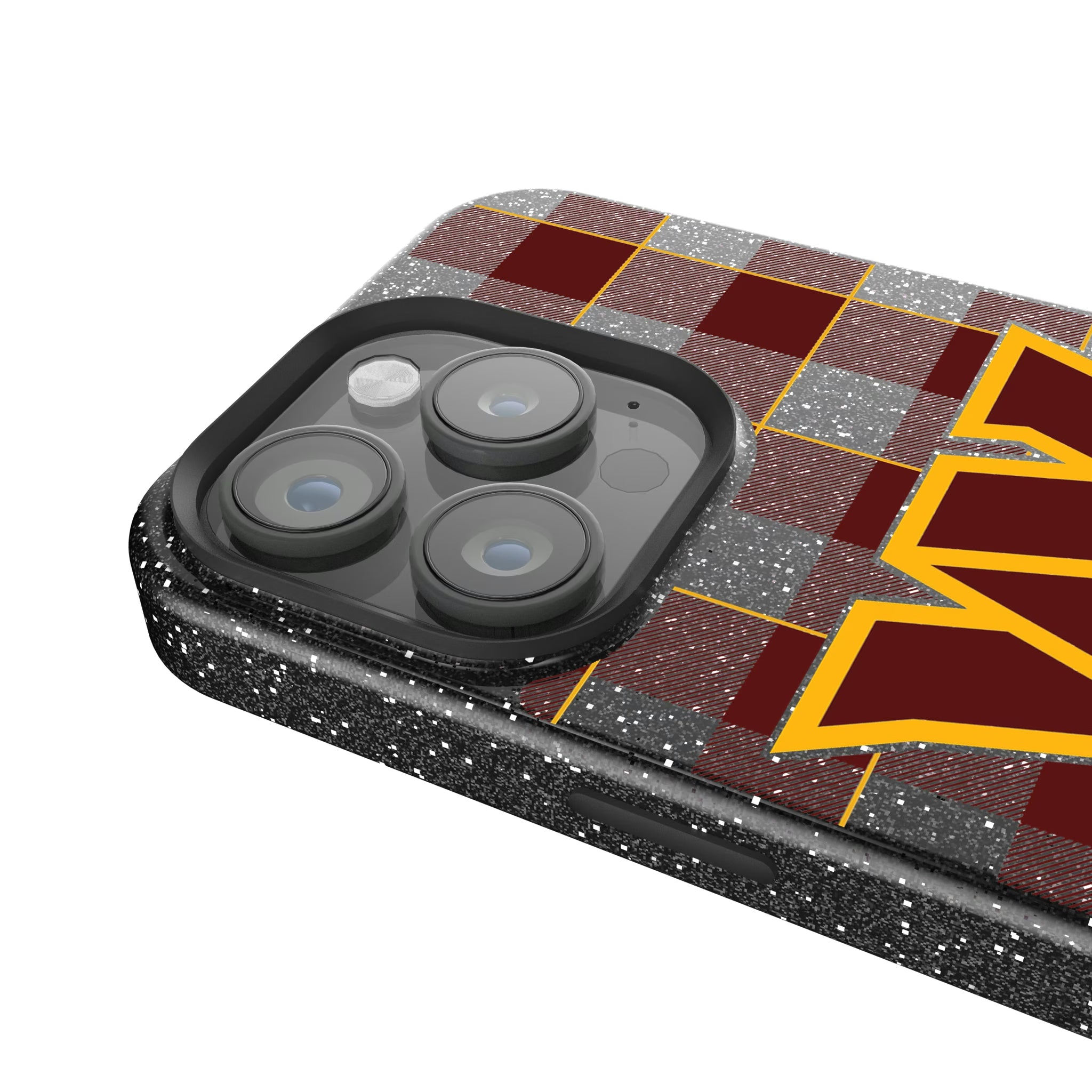 Washington Commanders Plaid iPhone Bling Phone Case for Apple iPhone - Detail