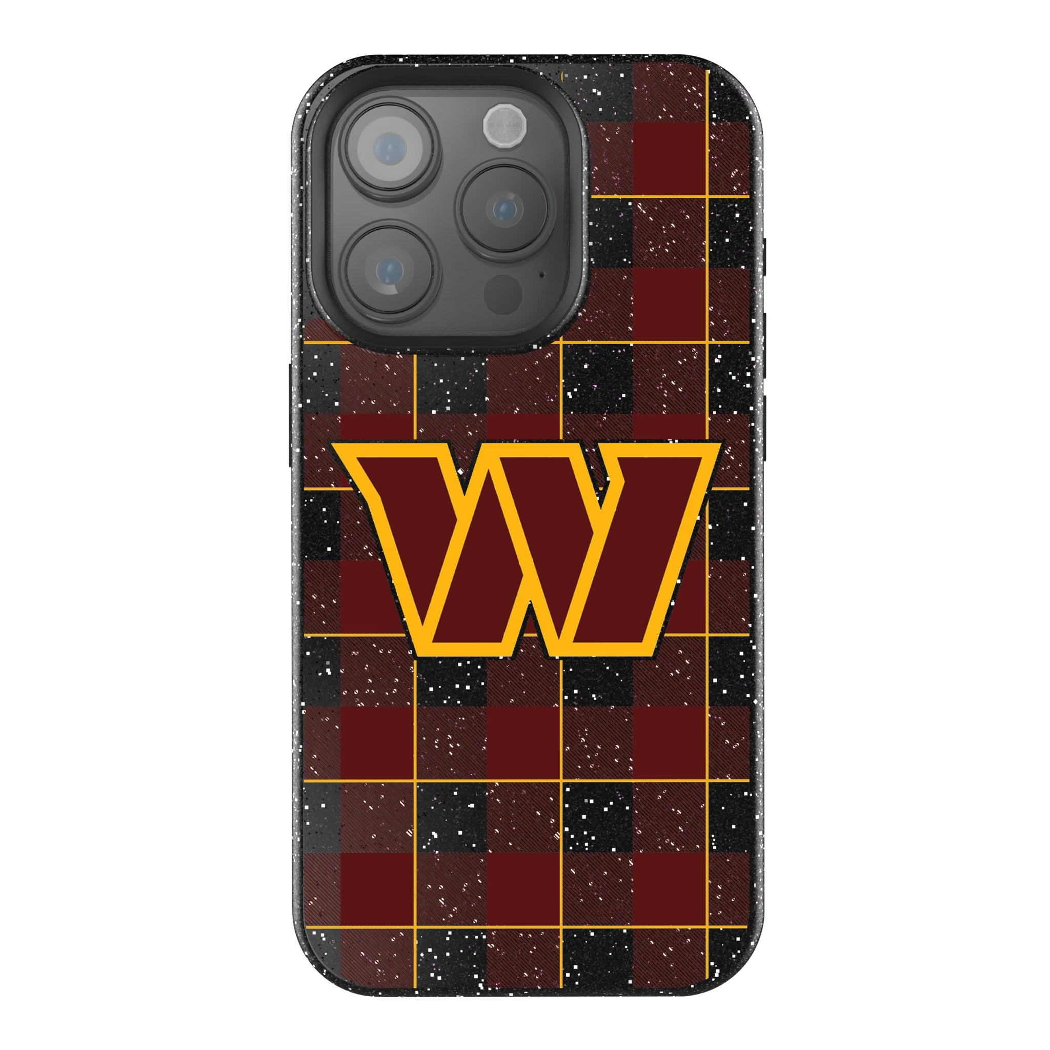 Washington Commanders Plaid iPhone Bling Phone Case for Apple iPhone