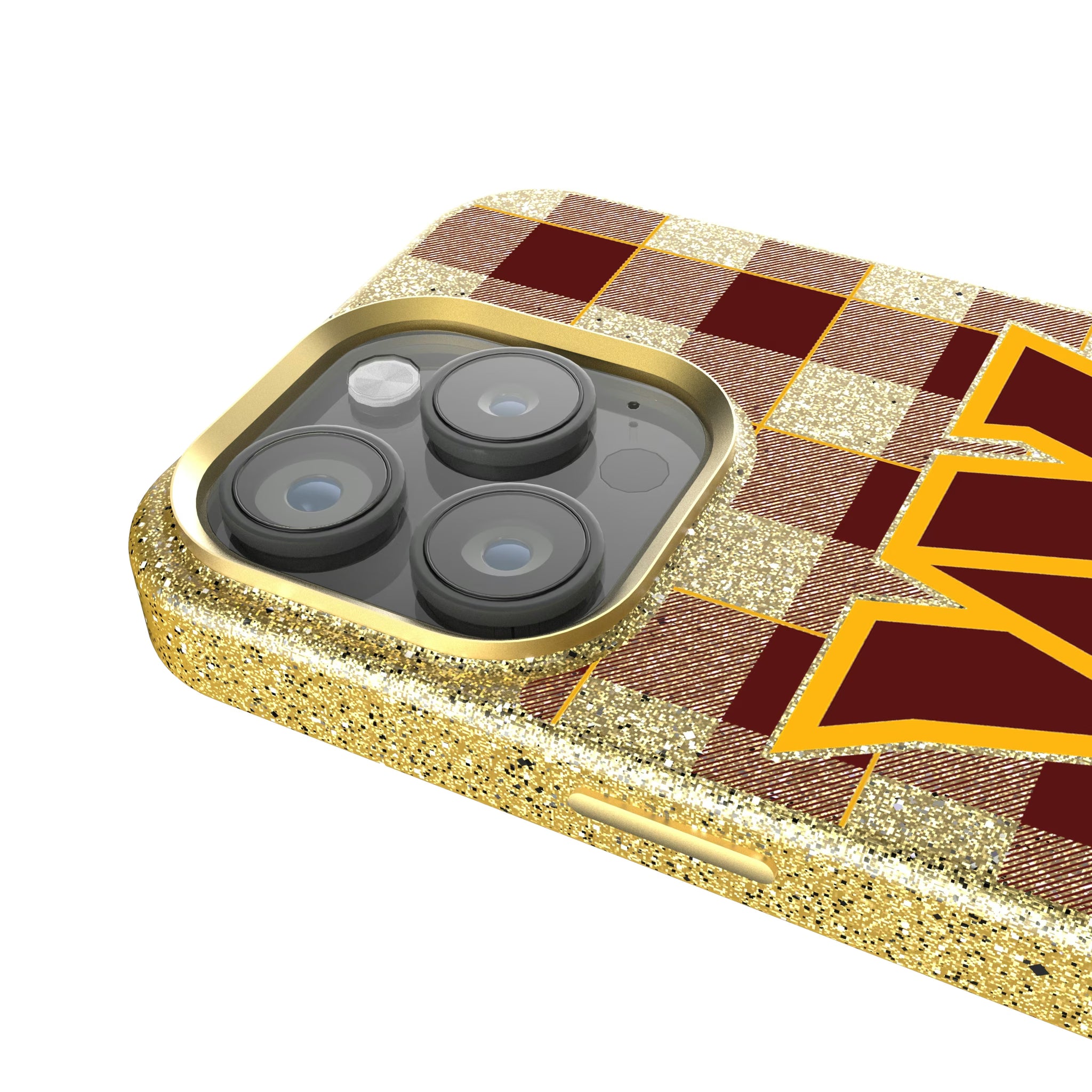 Washington Commanders Plaid iPhone Bling Phone Case for Apple iPhone - Detail