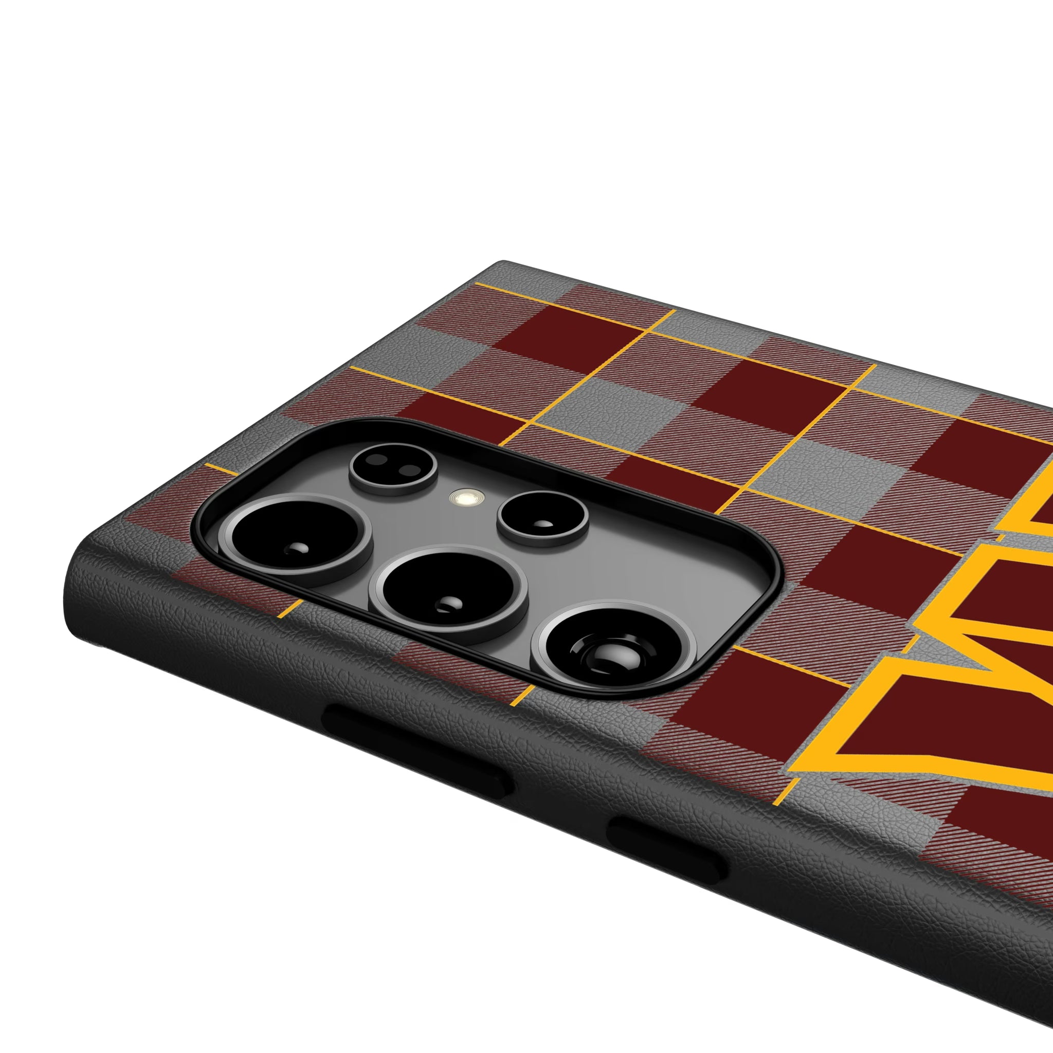 Washington Commanders Plaid Galaxy MagSafe Compatible Phone Case for Samsung Galaxy - Detail