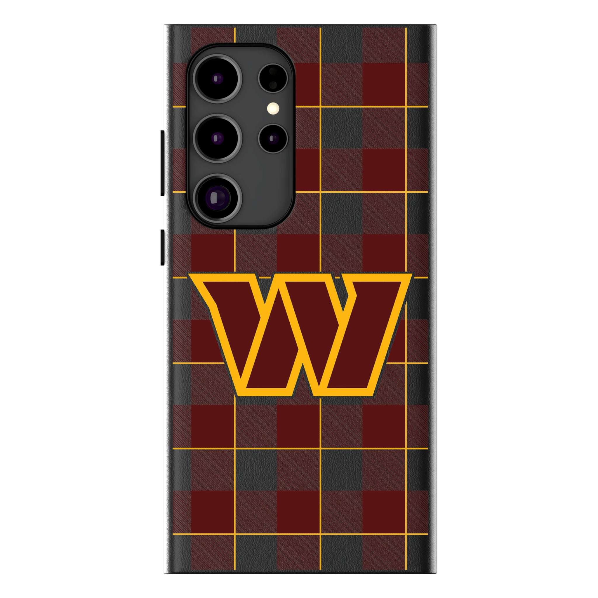 Washington Commanders Plaid Galaxy MagSafe Compatible Phone Case for Samsung Galaxy