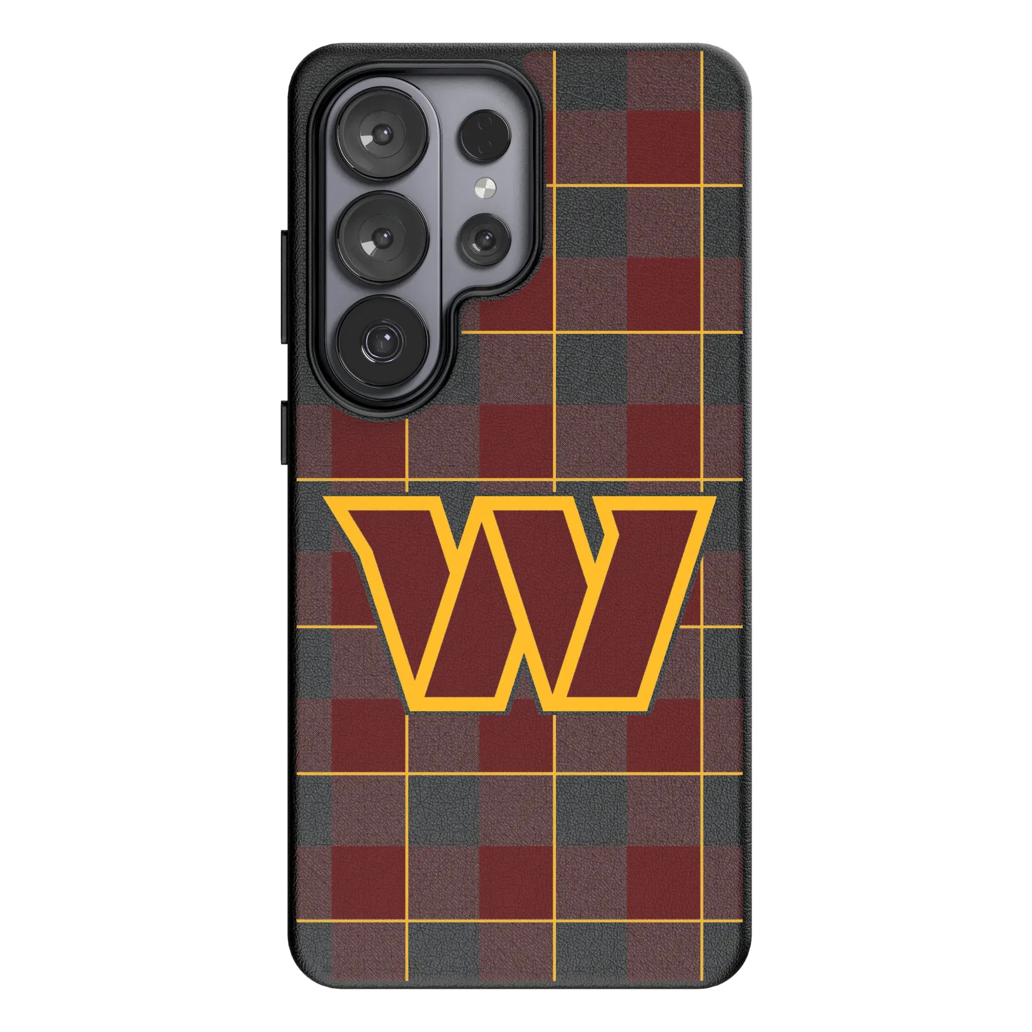 Washington Commanders Plaid Galaxy MagSafe Compatible Phone Case for Samsung Galaxy#Device_Galaxy S26 Ultra