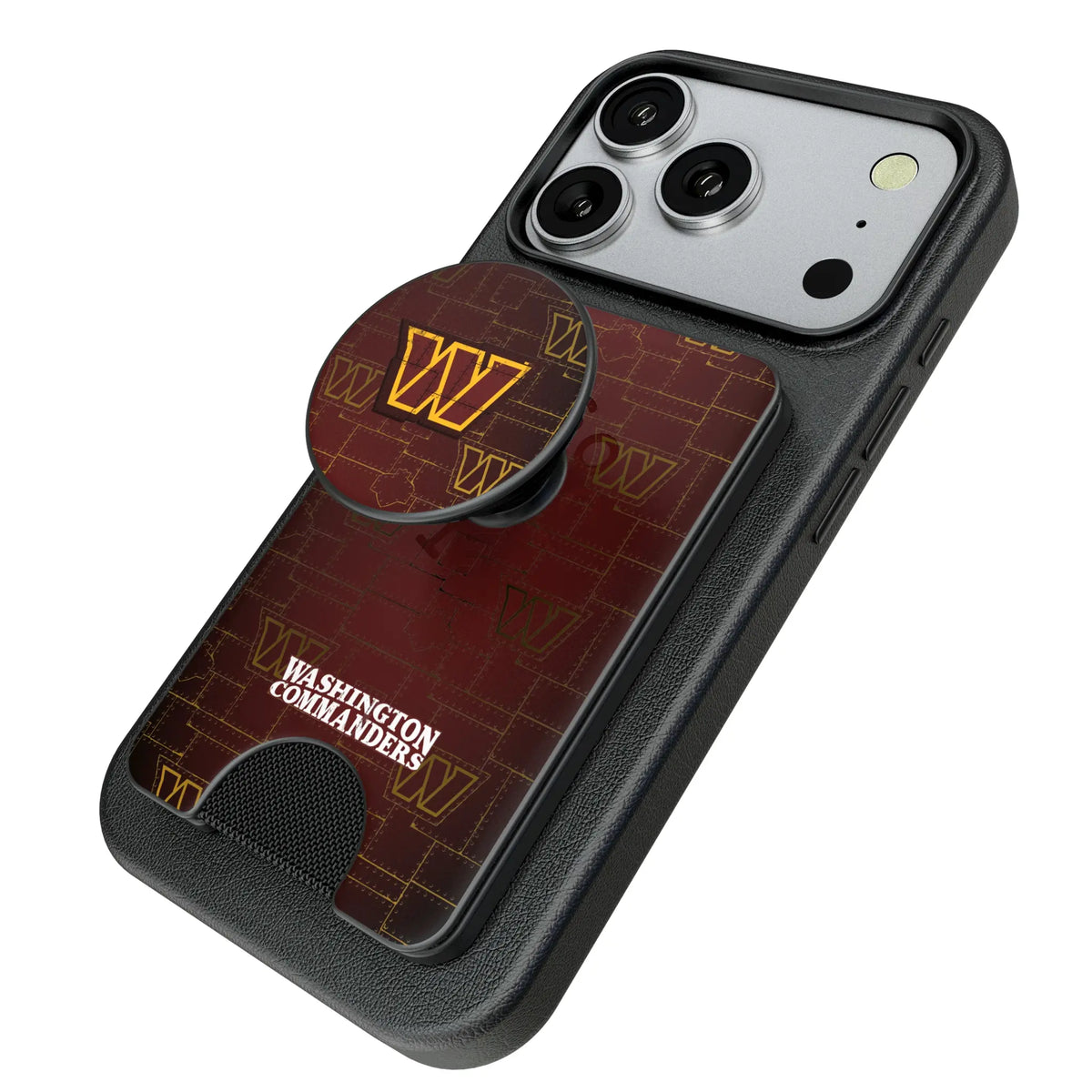 Washington Commanders Rivet Popsockets Wallet Magnetic - Isometric View