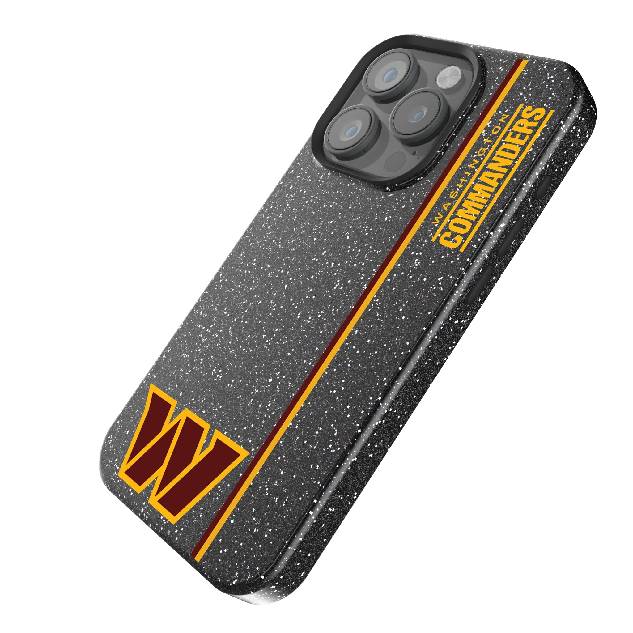 Washington Commanders Sidebar iPhone Bling Phone Case for Apple iPhone - Isometric View