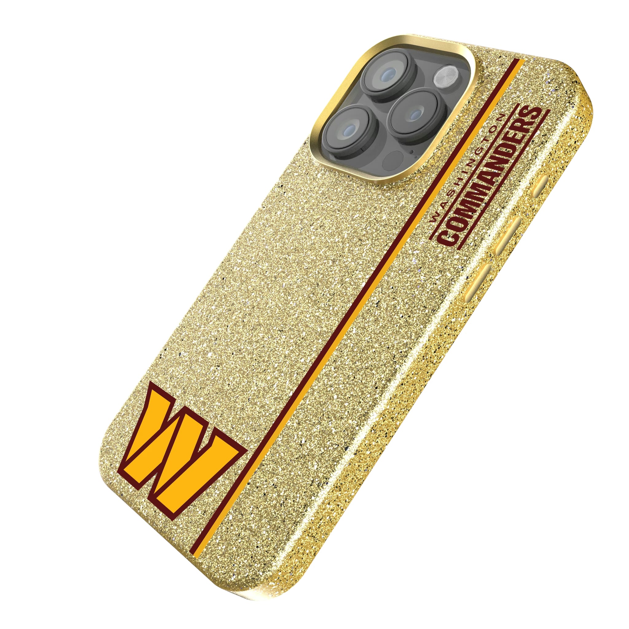 Washington Commanders Sidebar iPhone Bling Phone Case for Apple iPhone - Isometric View