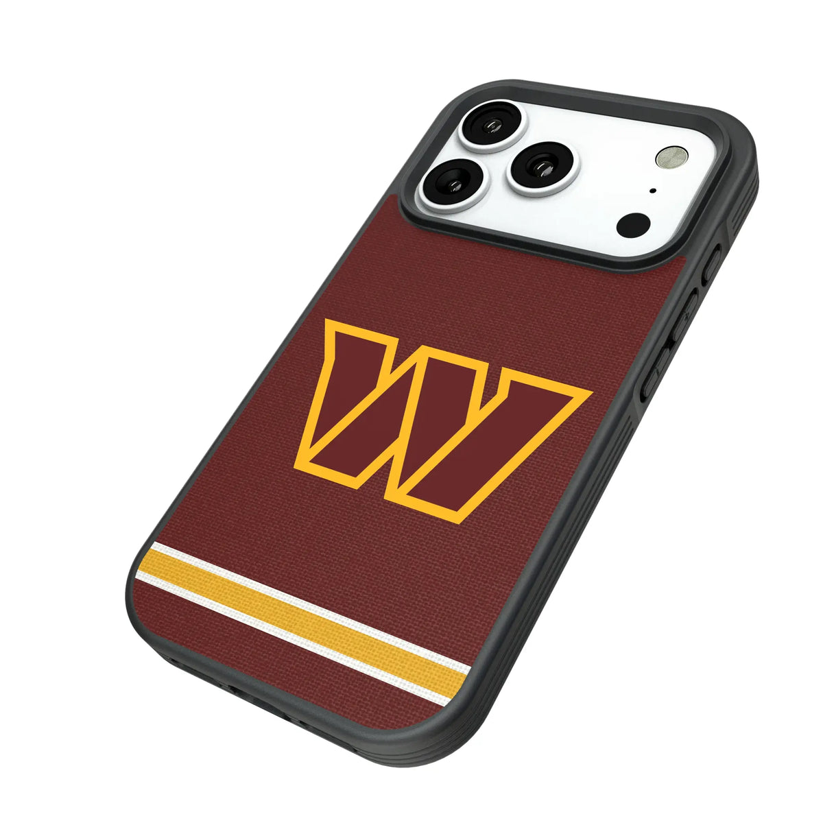 Washington Commanders Stripe iPhone Bump Phone Case for Apple iPhone - Isometric View#Device_iPhone 18 Pro