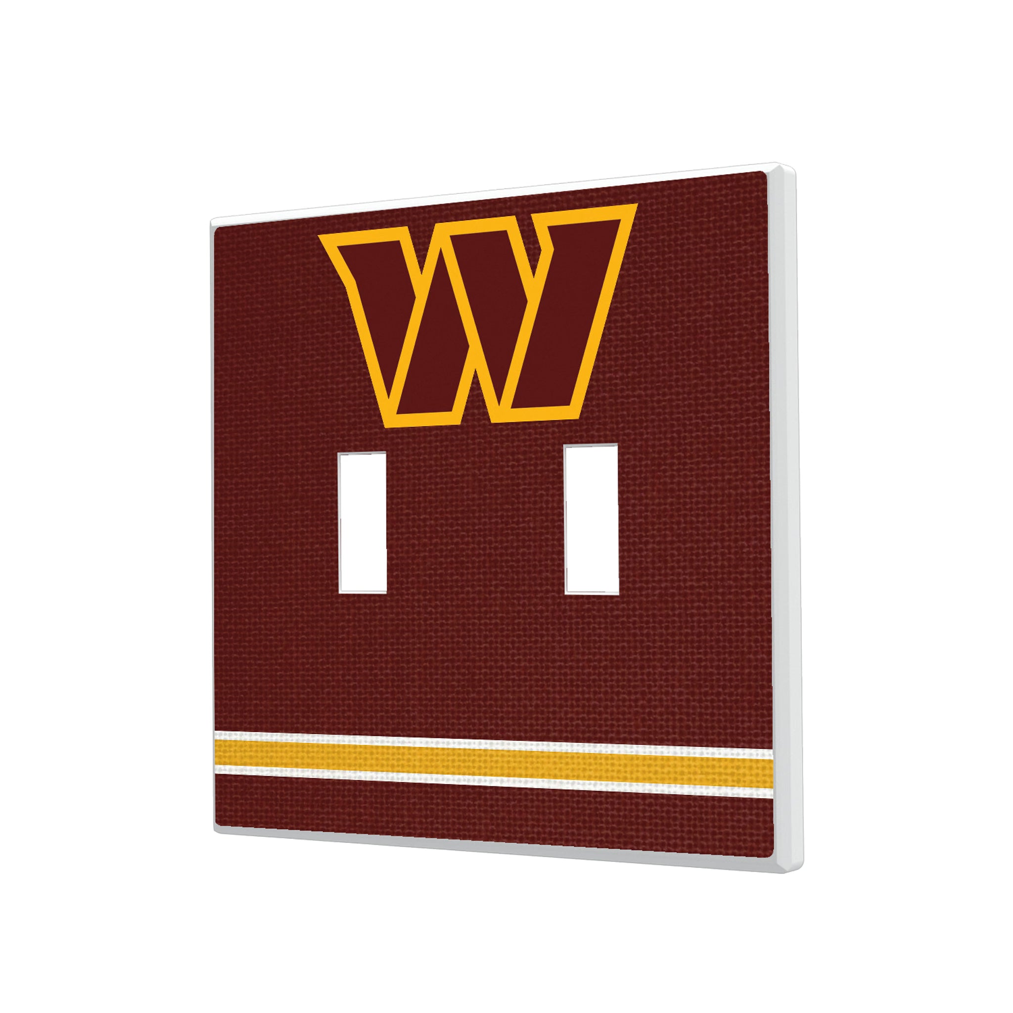 Washington Commanders Stripe Hidden-Screw Light Switch Plate#Style_Double Toggle