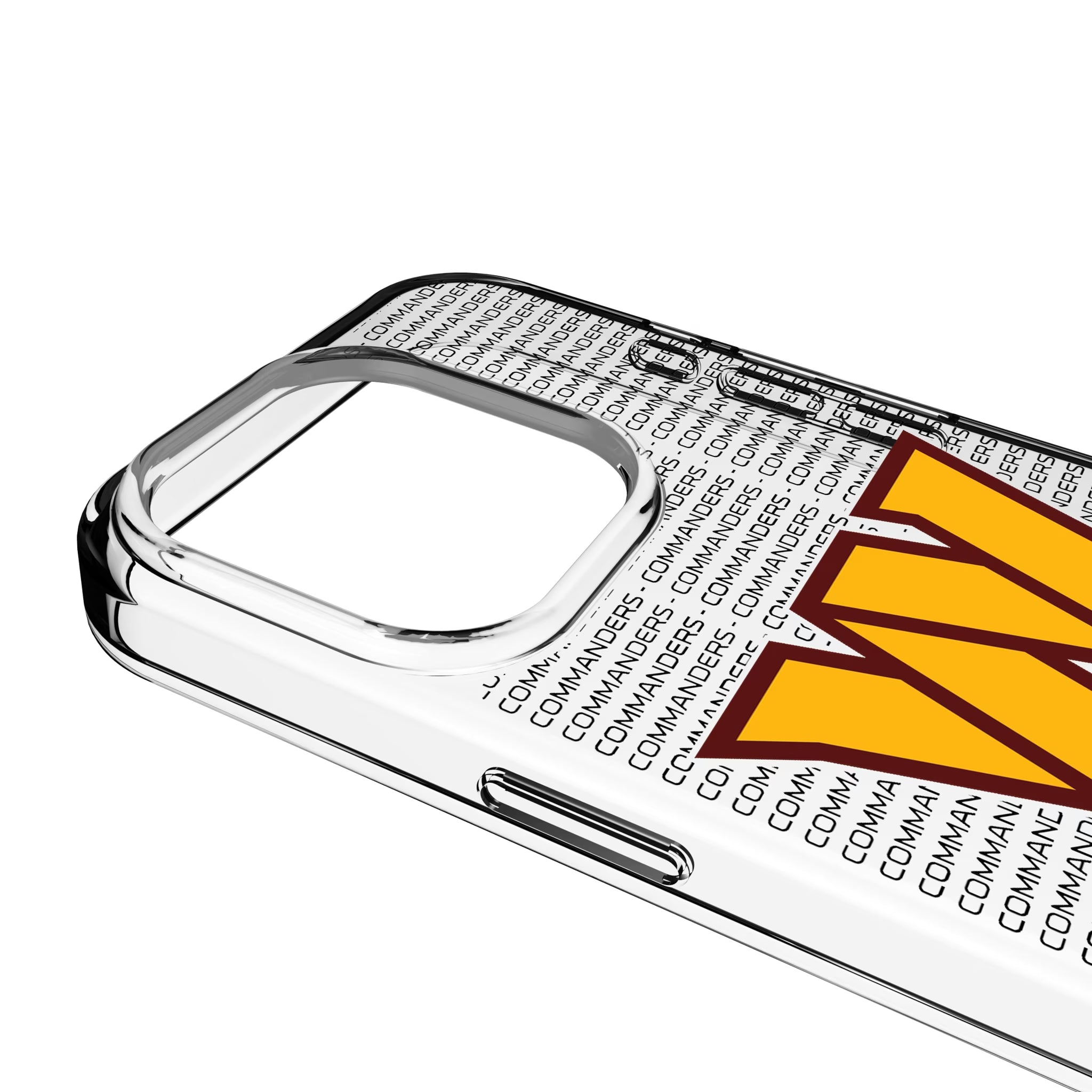 Washington Commanders Text Backdrop iPhone Clear Phone Case for Apple iPhone - Detail