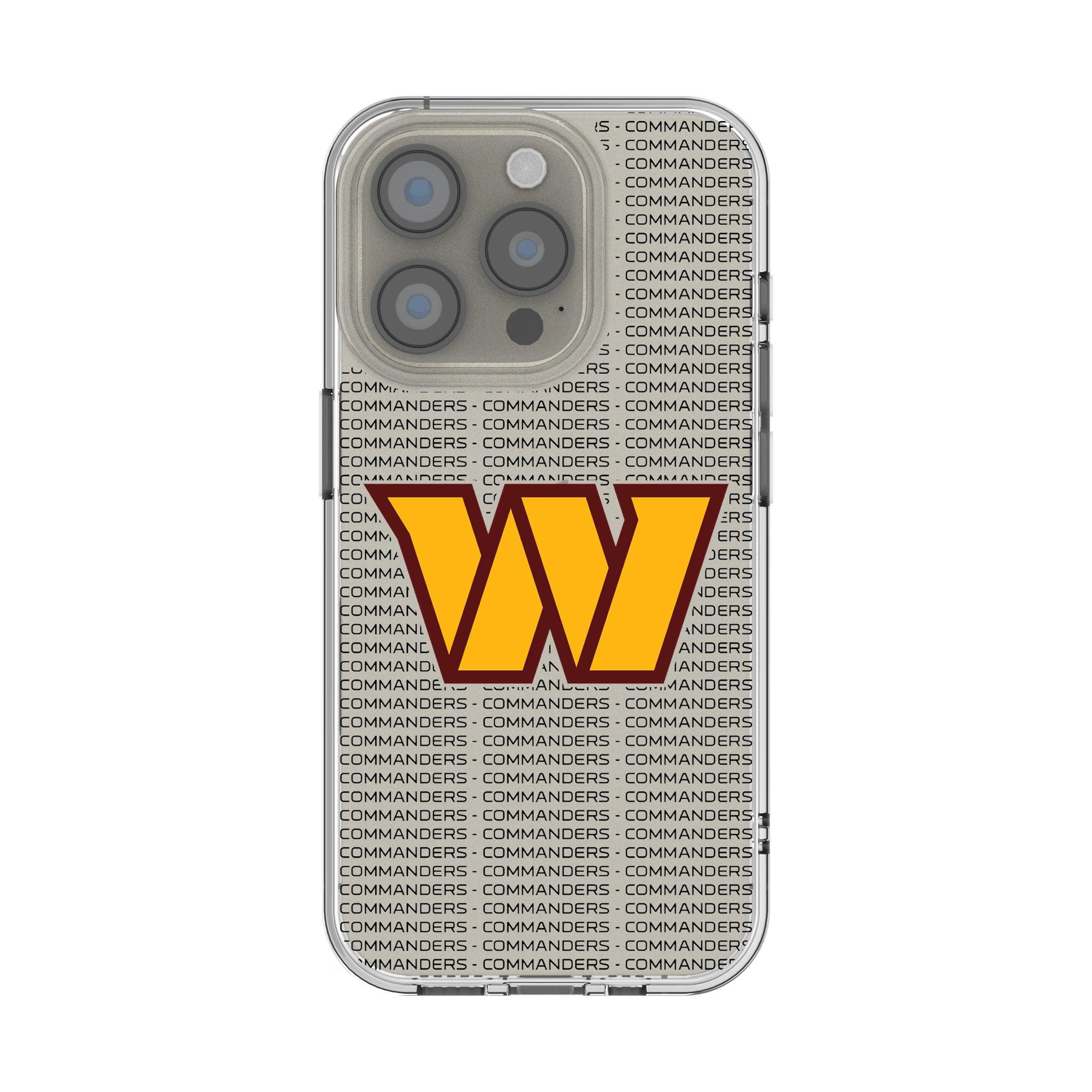Washington Commanders Text Backdrop iPhone Clear Phone Case for Apple iPhone