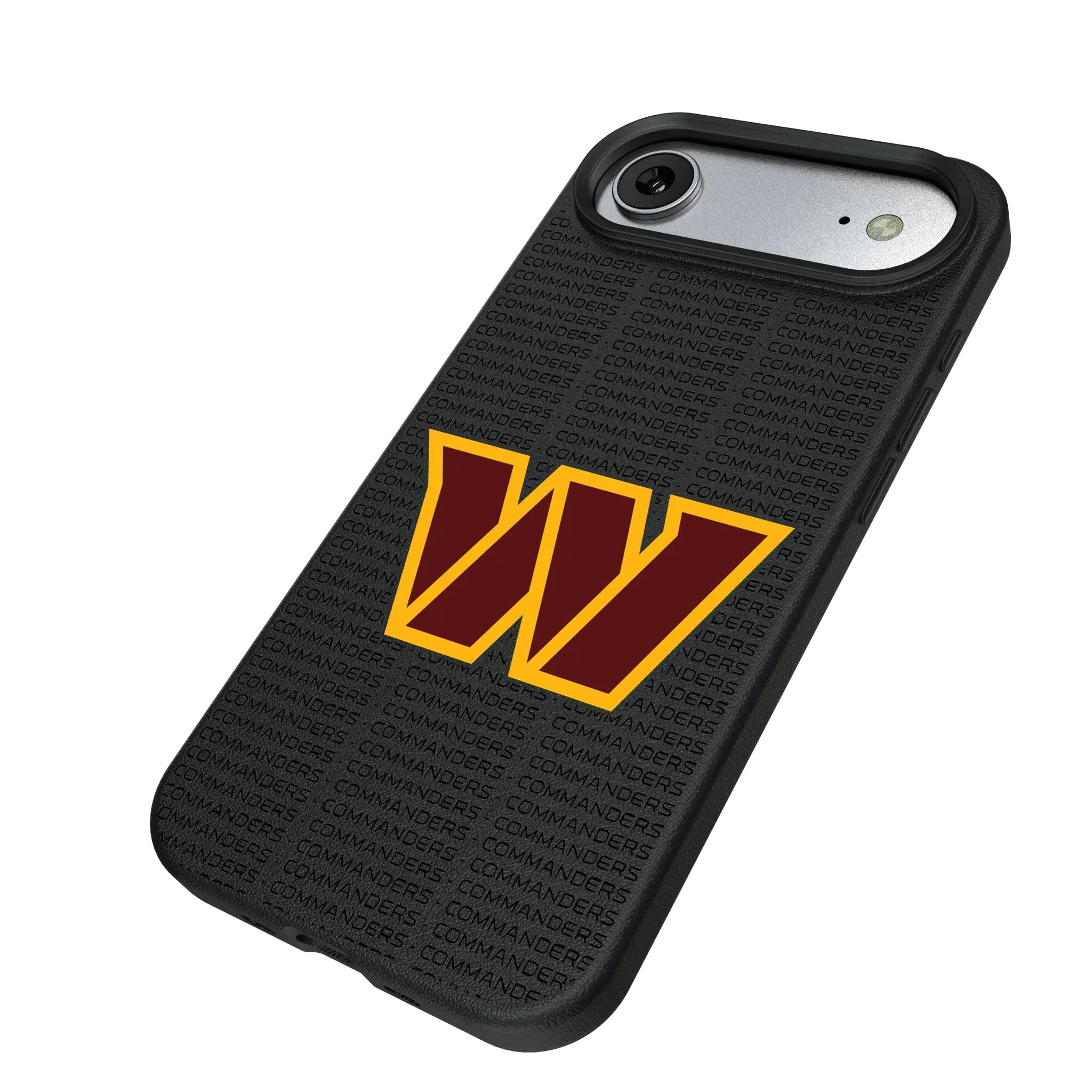 Washington Commanders Text Backdrop iPhone MagSafe Compatible Phone Case for Apple iPhone - Isometric View#Device_iPhone Air