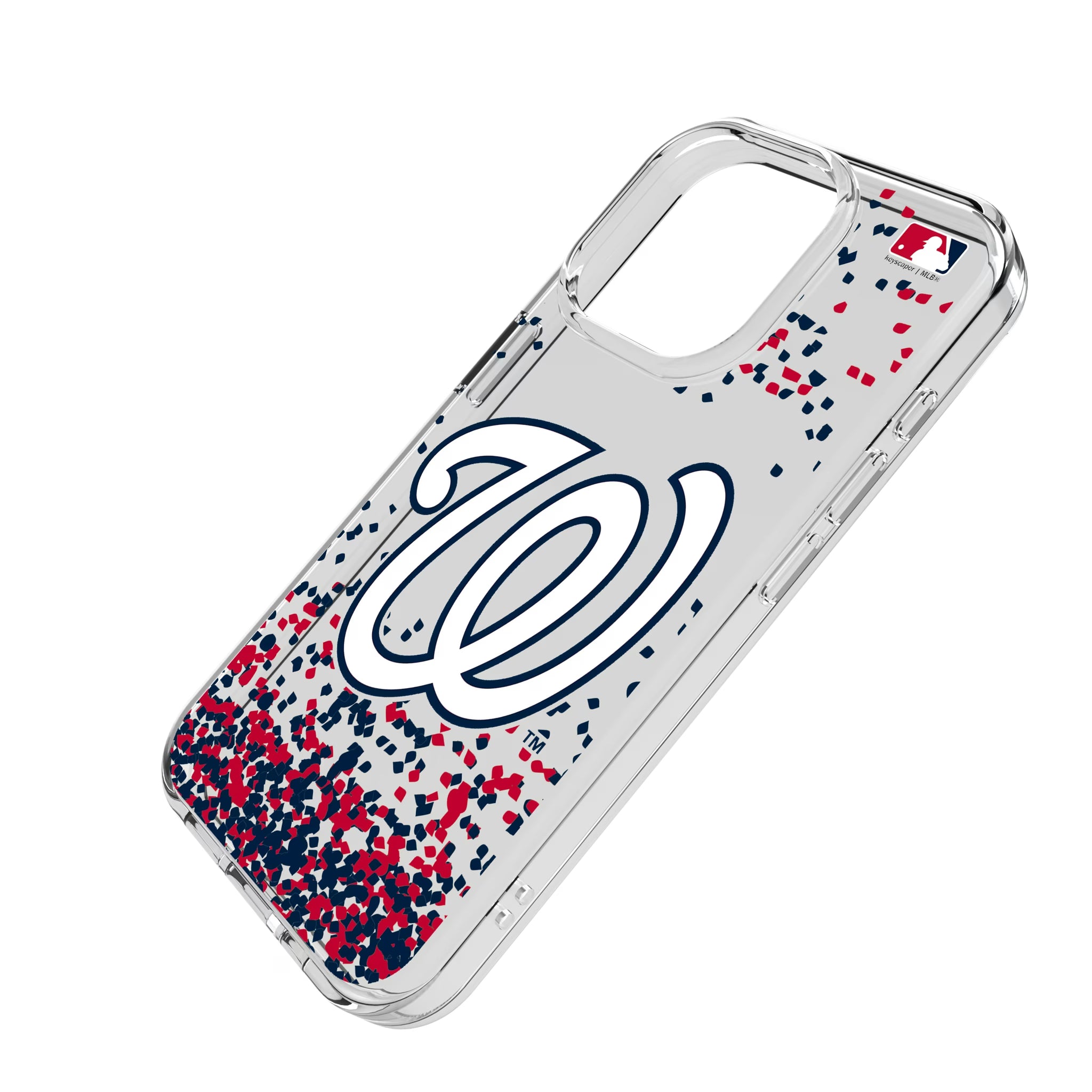 Washington Nationals Confetti iPhone Clear Phone Case for Apple iPhone - Isometric View
