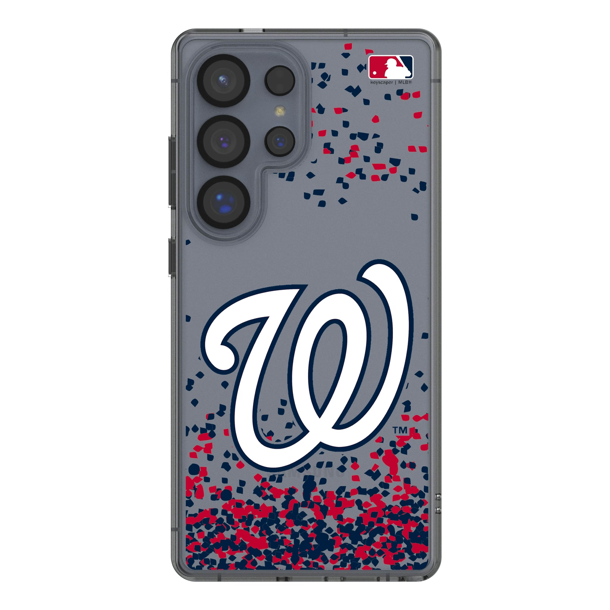 Washington Nationals Confetti Galaxy Clear Phone Case for Samsung Galaxy