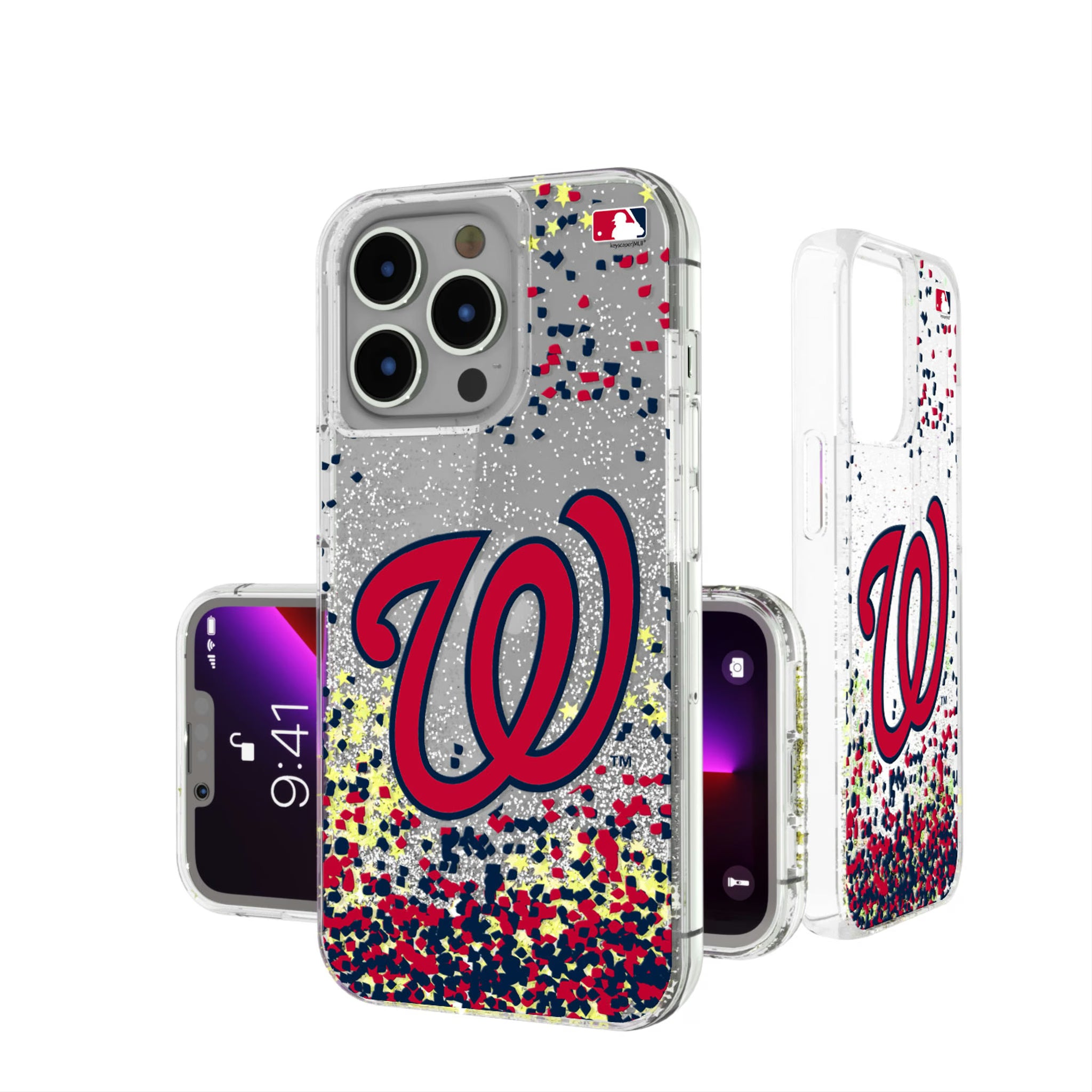 Washington Nationals Confetti iPhone Glitter Phone Case for Apple iPhone