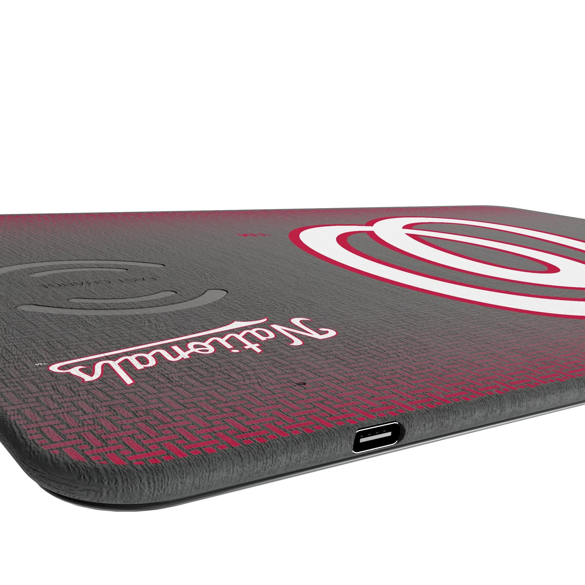 Washington Nationals Linen 15-Watt Wireless Charger and Mouse Pad