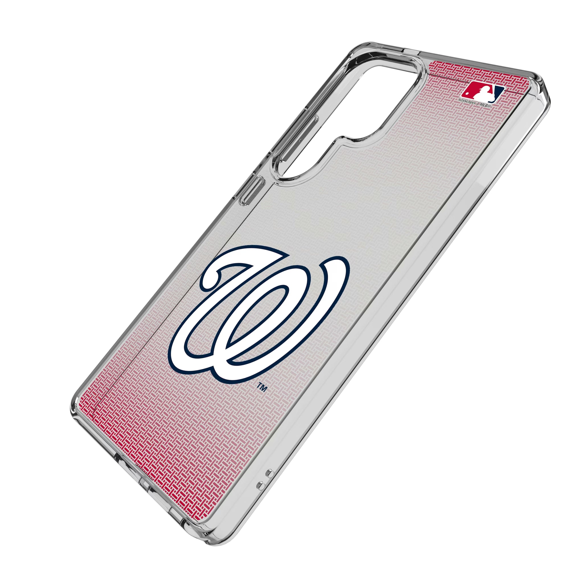 Washington Nationals Linen Galaxy Clear Phone Case for Samsung Galaxy - Isometric View