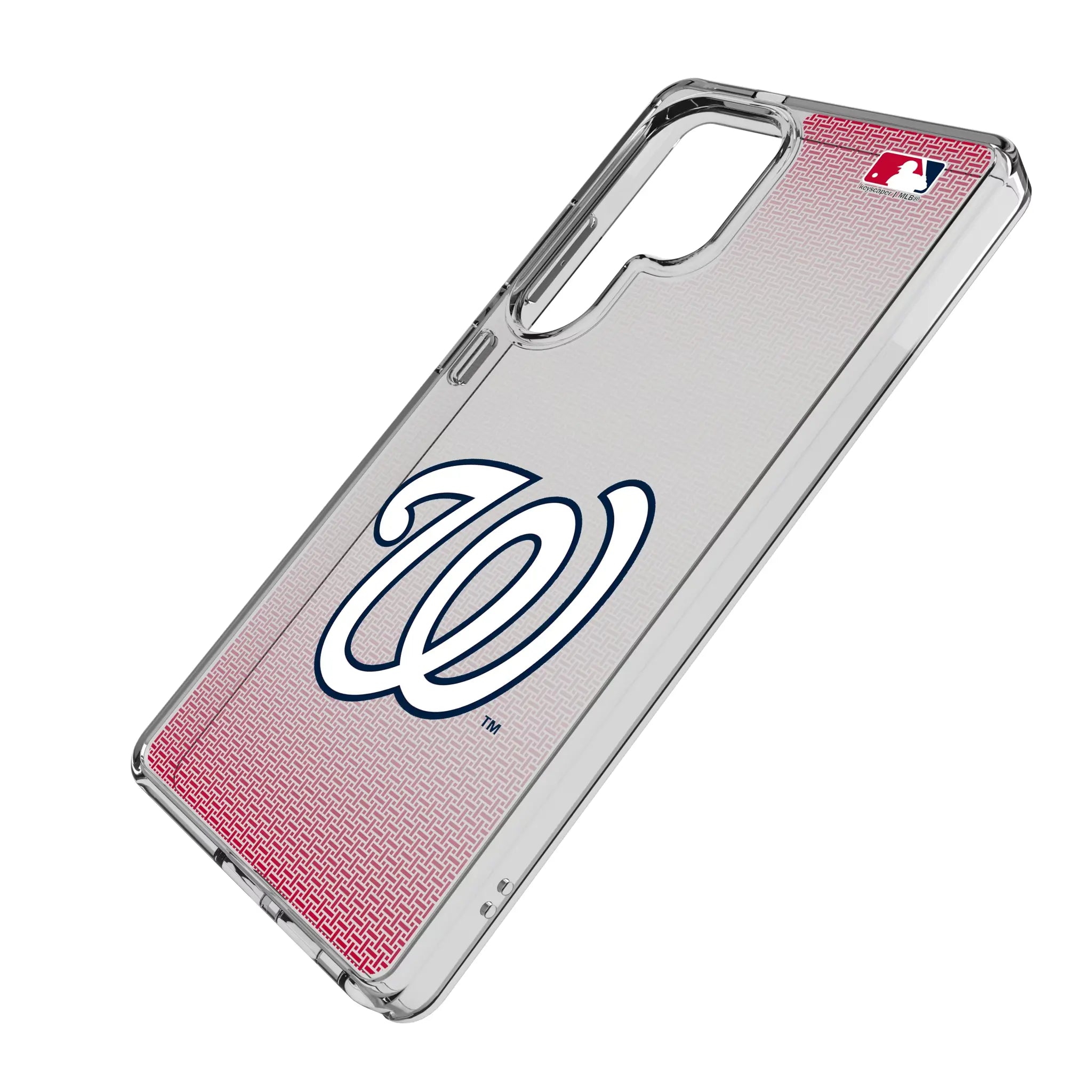 Washington Nationals Linen Galaxy Clear Phone Case for Samsung Galaxy - Isometric View#Device_Galaxy S25 Ultra