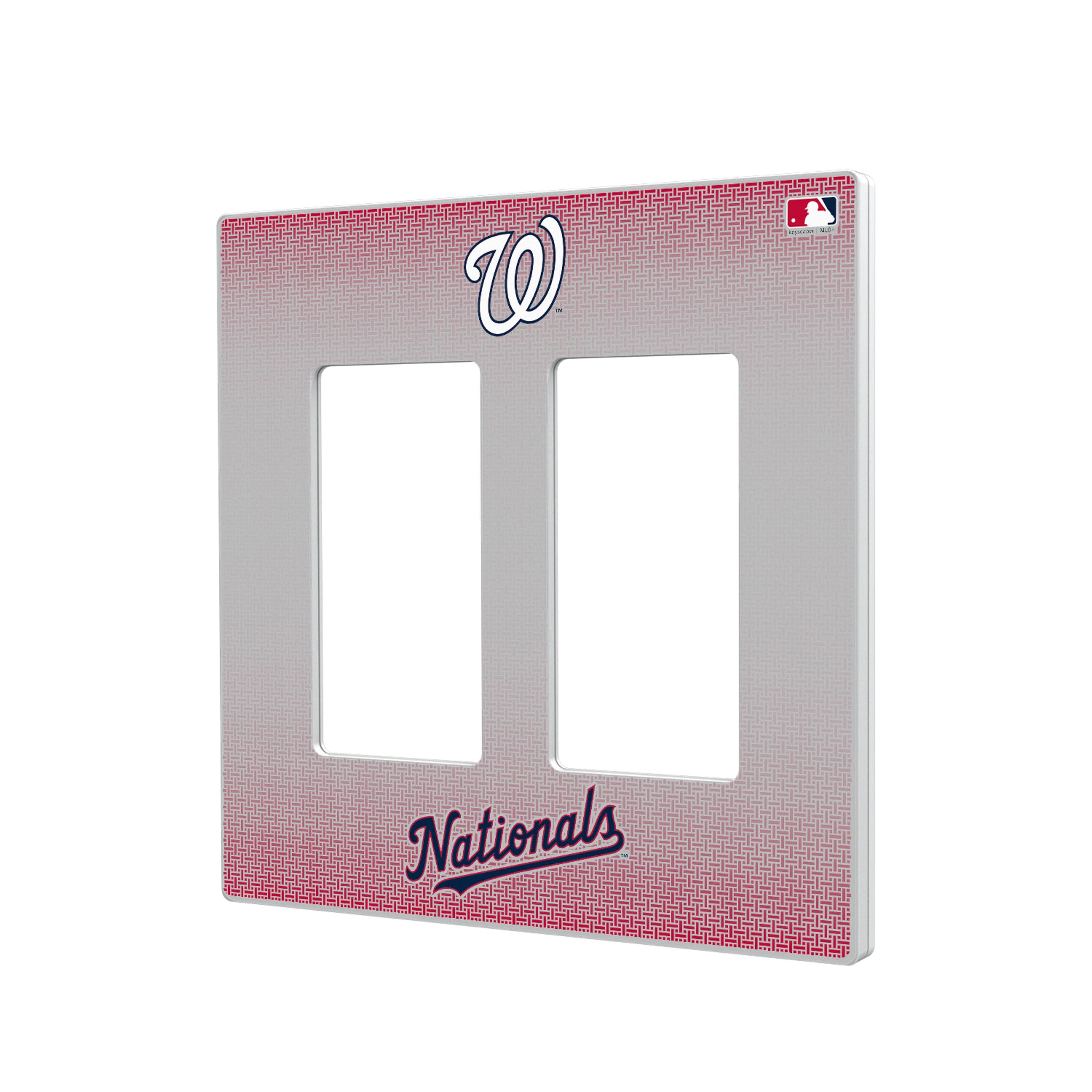Washington Nationals Linen Hidden-Screw Light Switch Plate#Style_Double Rocker