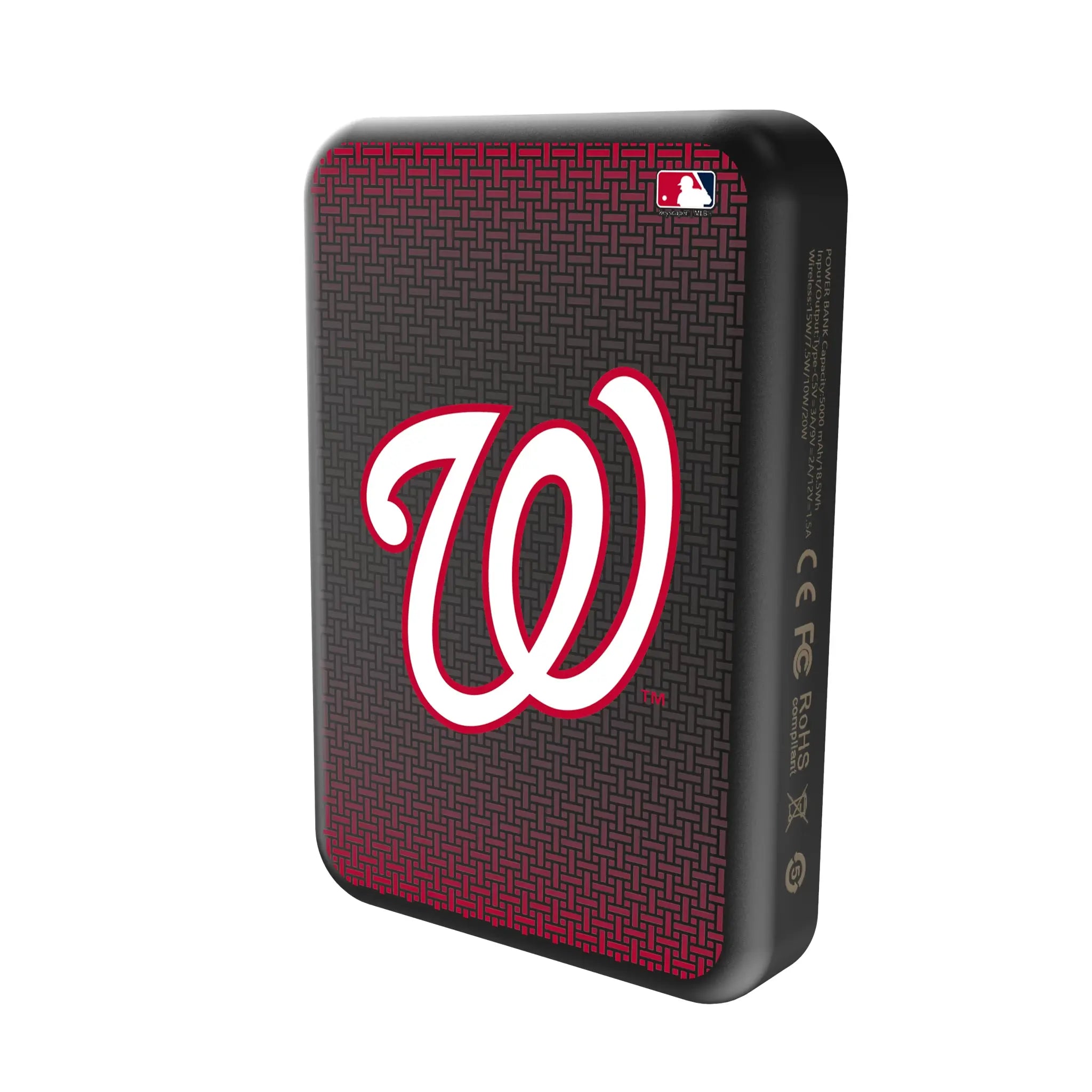 Washington Nationals Linen Wireless Mag Power Bank