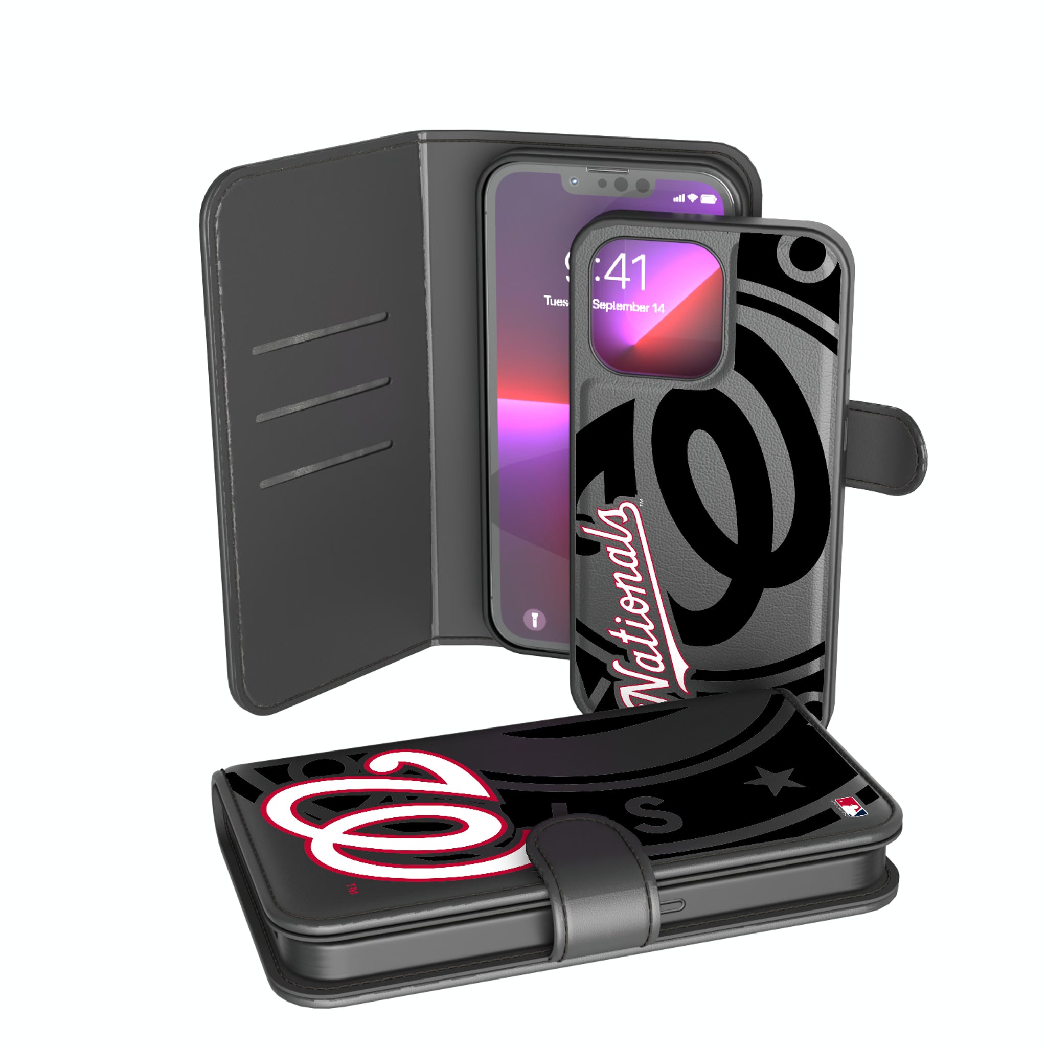 Washington Nationals Monocolor Tilt iPhone Wallet Phone Case for Apple iPhone