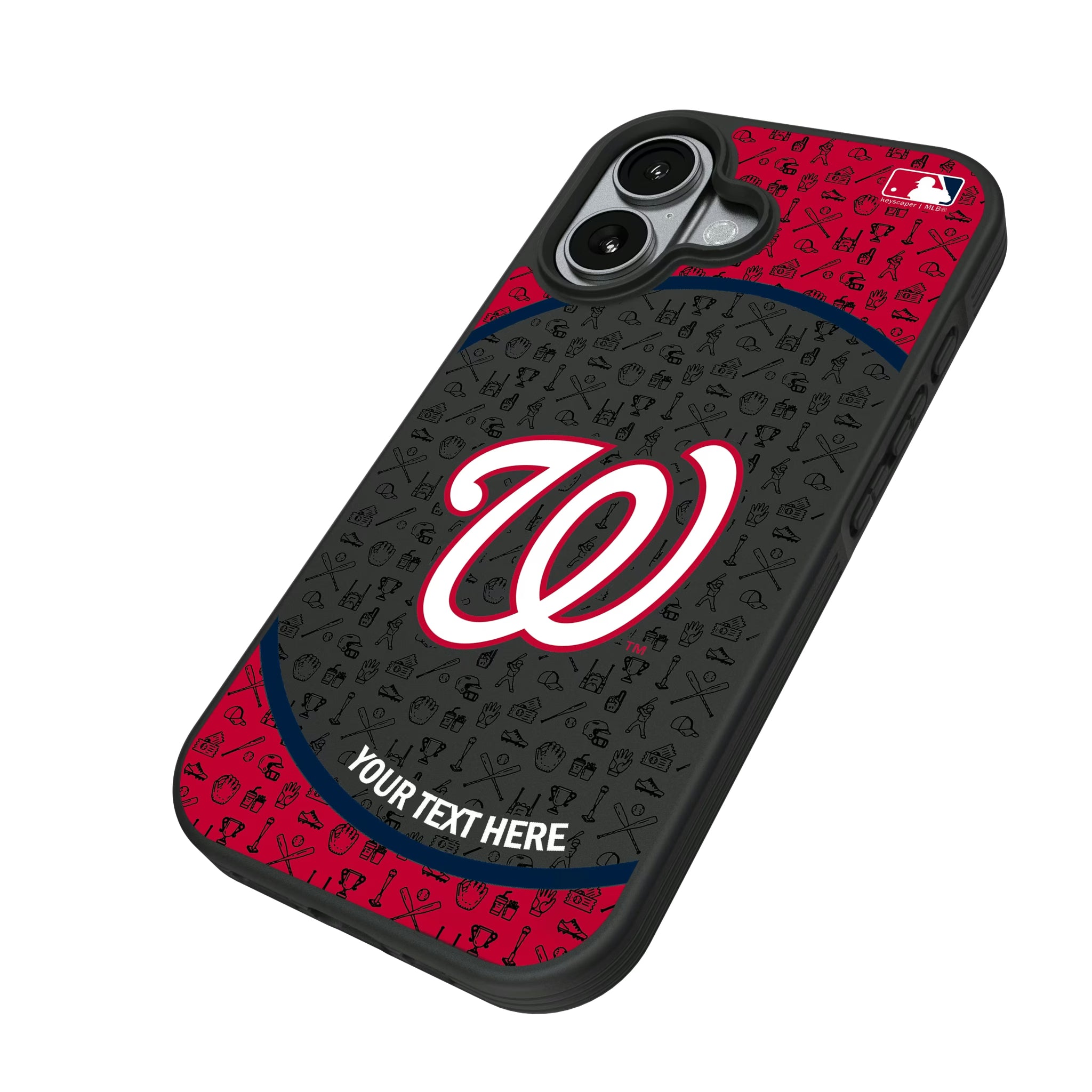 Washington Nationals Personalized Circle iPhone Bump Phone Case for Apple iPhone - Isometric View#Device_iPhone 17