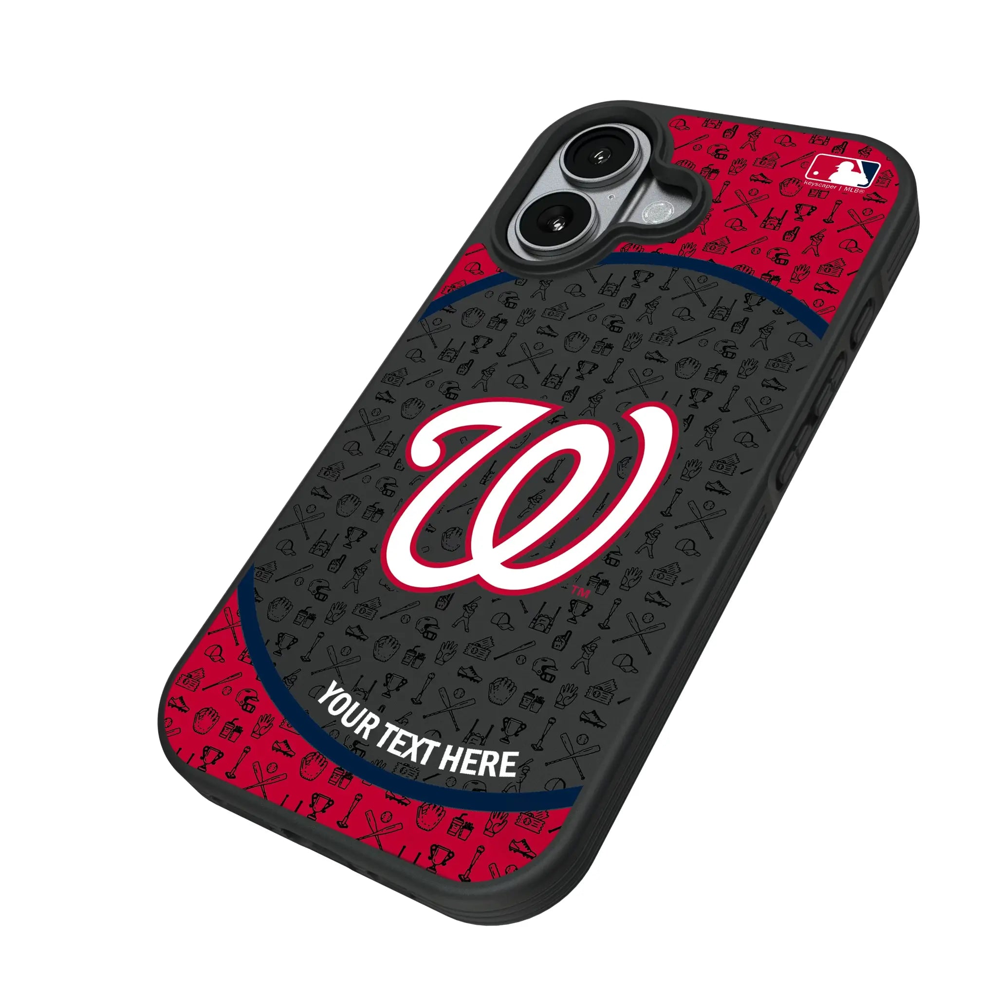 Washington Nationals Personalized Circle iPhone Bump Phone Case for Apple iPhone - Isometric View#Device_iPhone 17