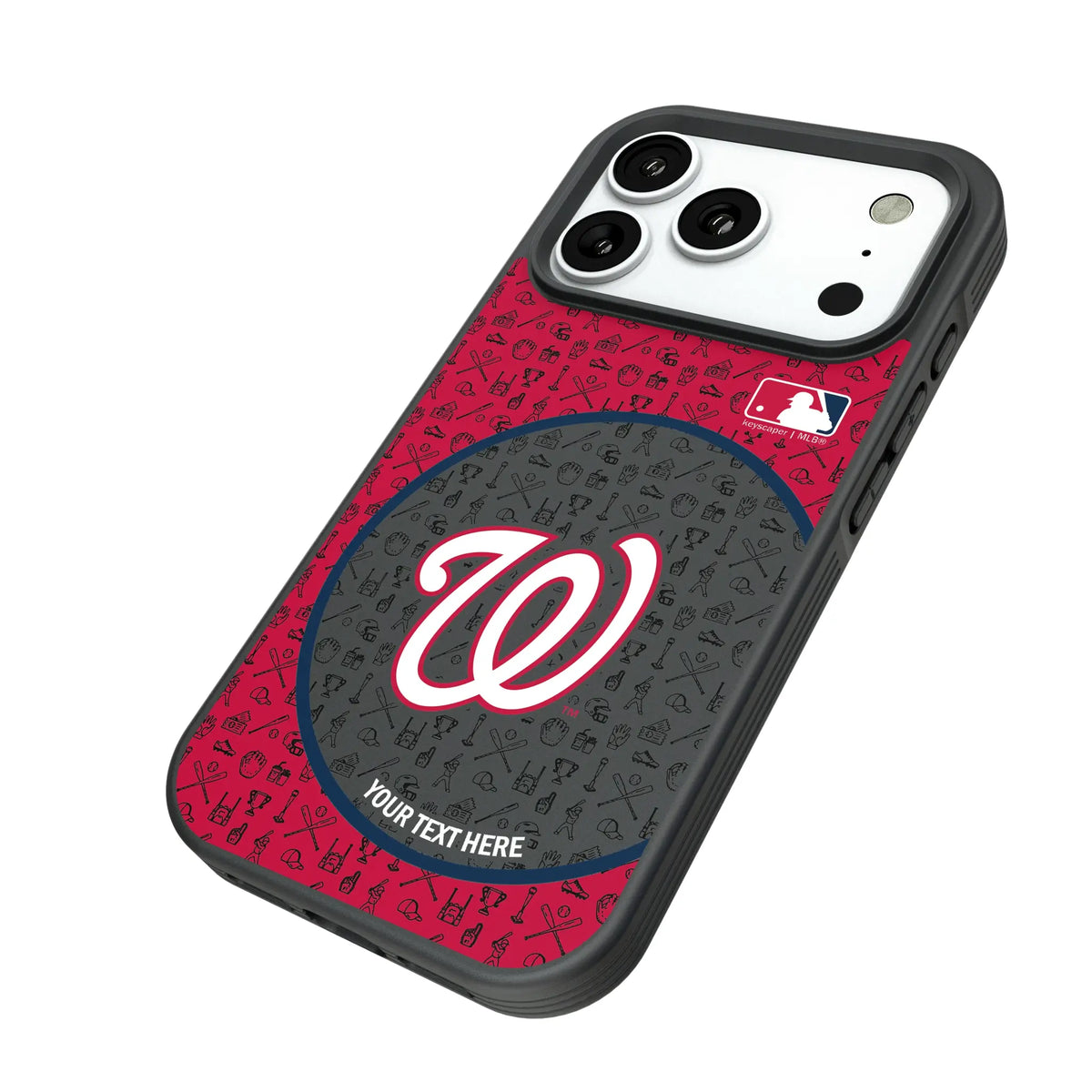 Washington Nationals Personalized Circle iPhone Bump Phone Case for Apple iPhone - Isometric View#Device_iPhone 18 Pro