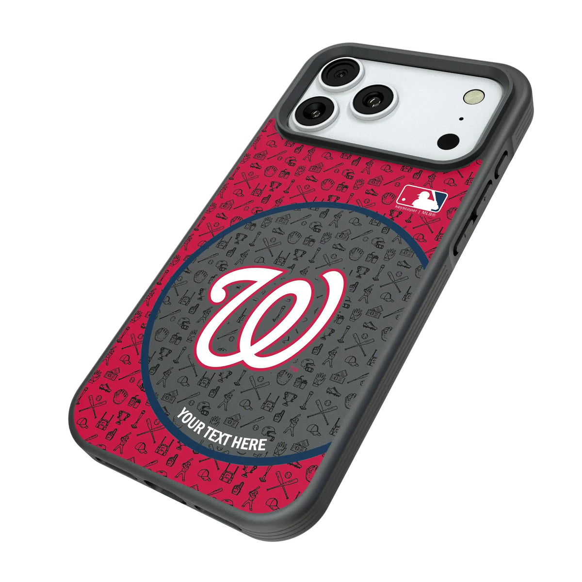 Washington Nationals Personalized Circle iPhone Bump Phone Case for Apple iPhone - Isometric View#Device_iPhone 18 Pro Max