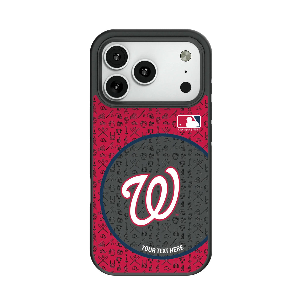 Washington Nationals Personalized Circle Bump Phone Case for Apple iPhone