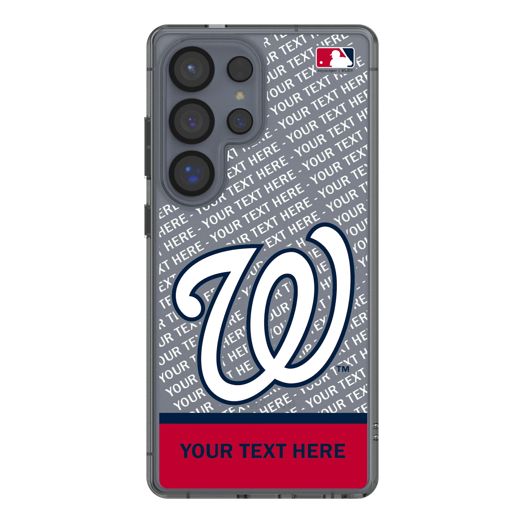 Washington Nationals Personalized EndZone Plus Galaxy Clear Phone Case for Samsung Galaxy