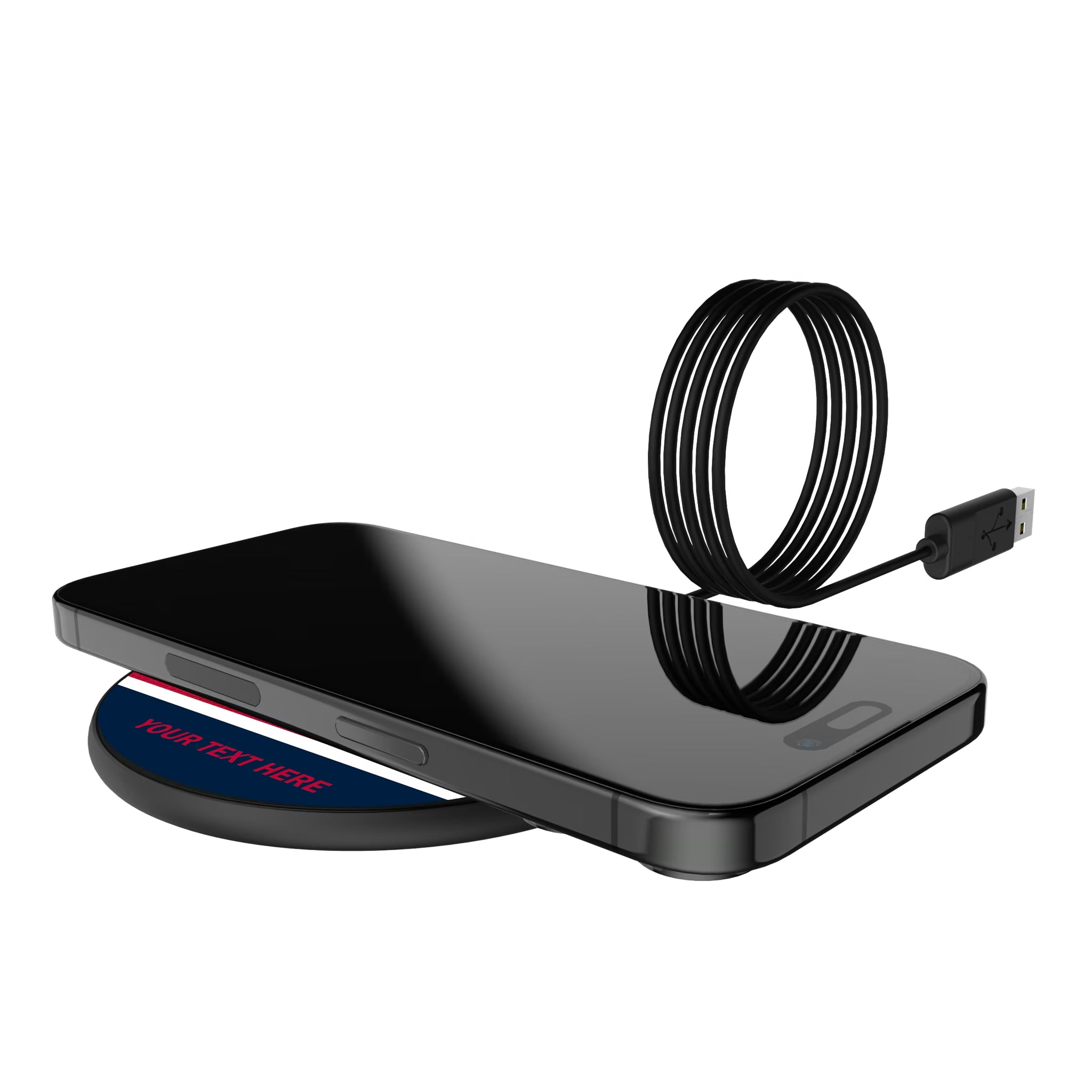 Washington Nationals Personalized Endzone Solid 15-Watt Wireless Charger - Lifestyle