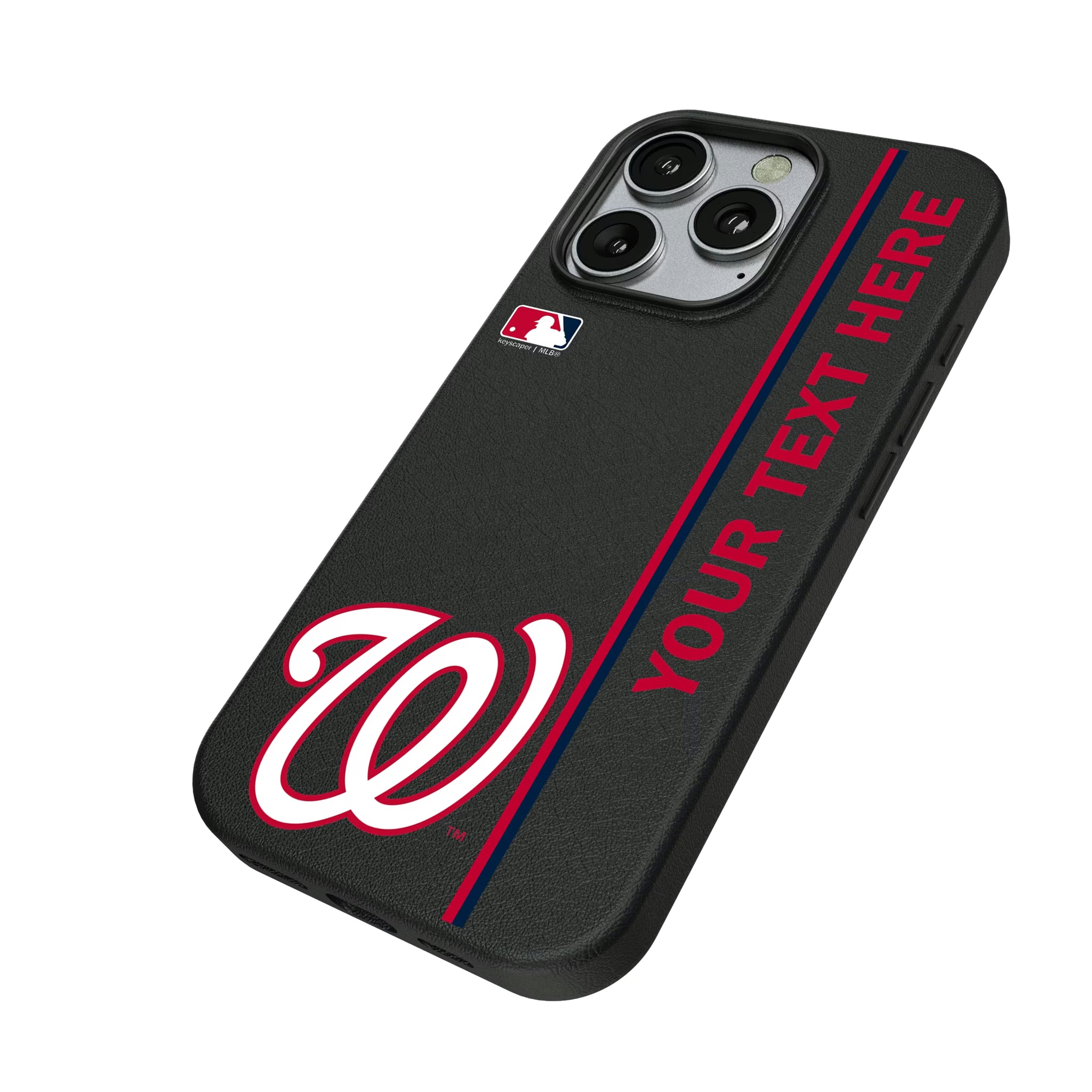 Washington Nationals Personalized Sidebard iPhone MagSafe Compatible Phone Case for Apple iPhone - Isometric View