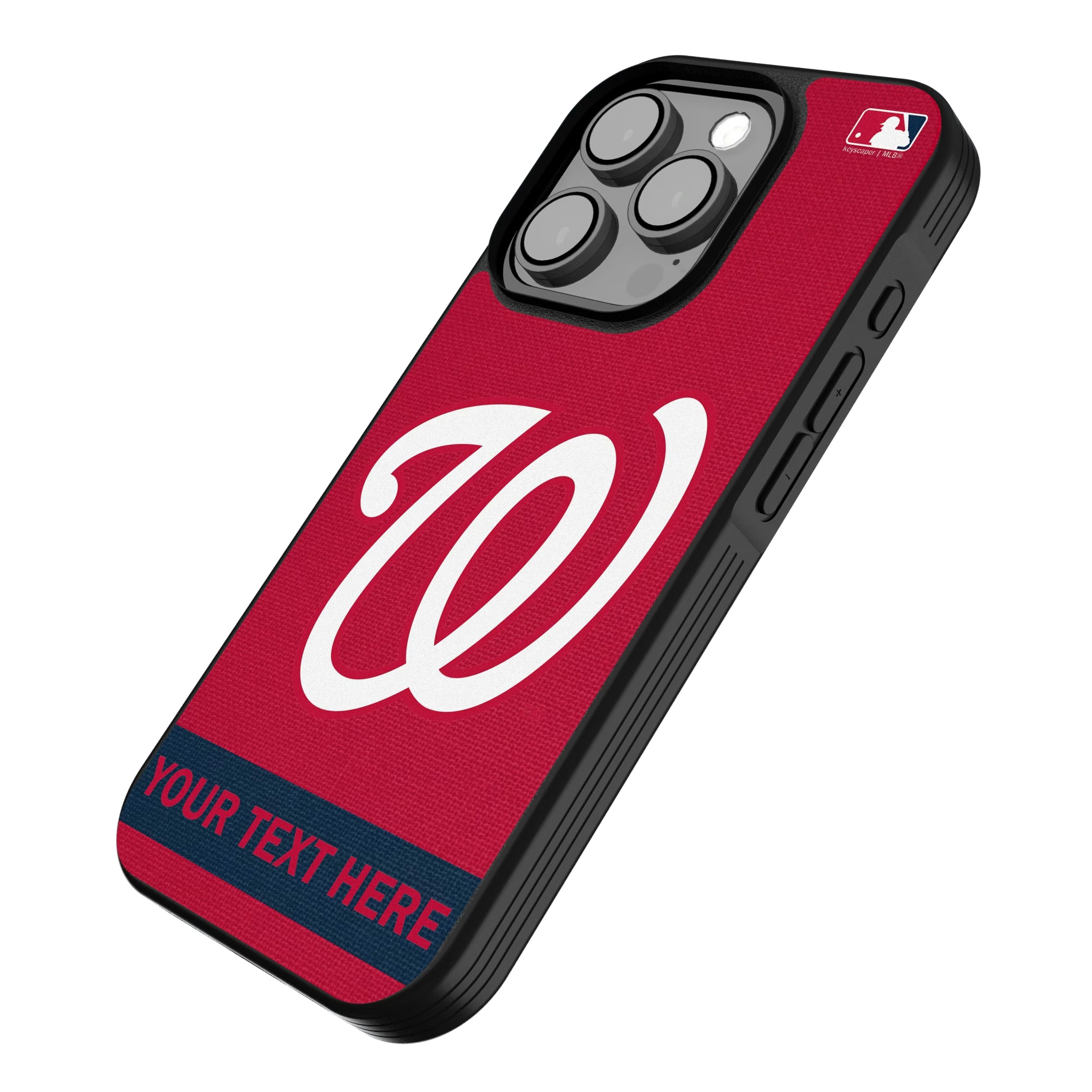 Washington Nationals Personalized Stripe iPhone Bump Phone Case for Apple iPhone - Isometric View