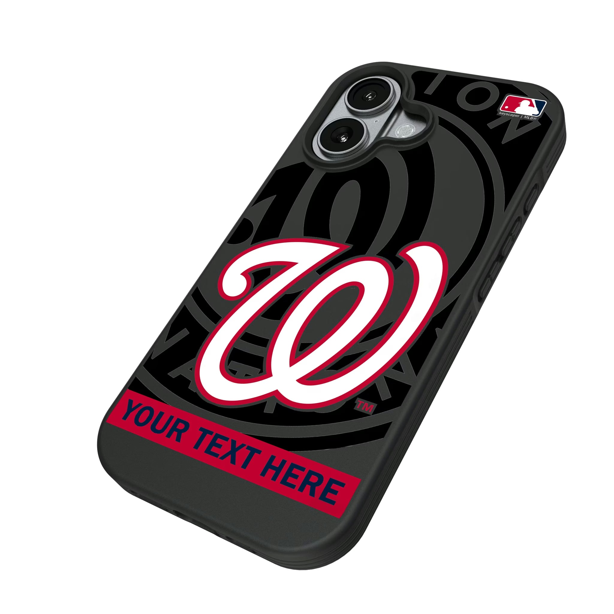 Washington Nationals Personalized Tilt iPhone Bump Phone Case for Apple iPhone - Isometric View#Device_iPhone 17