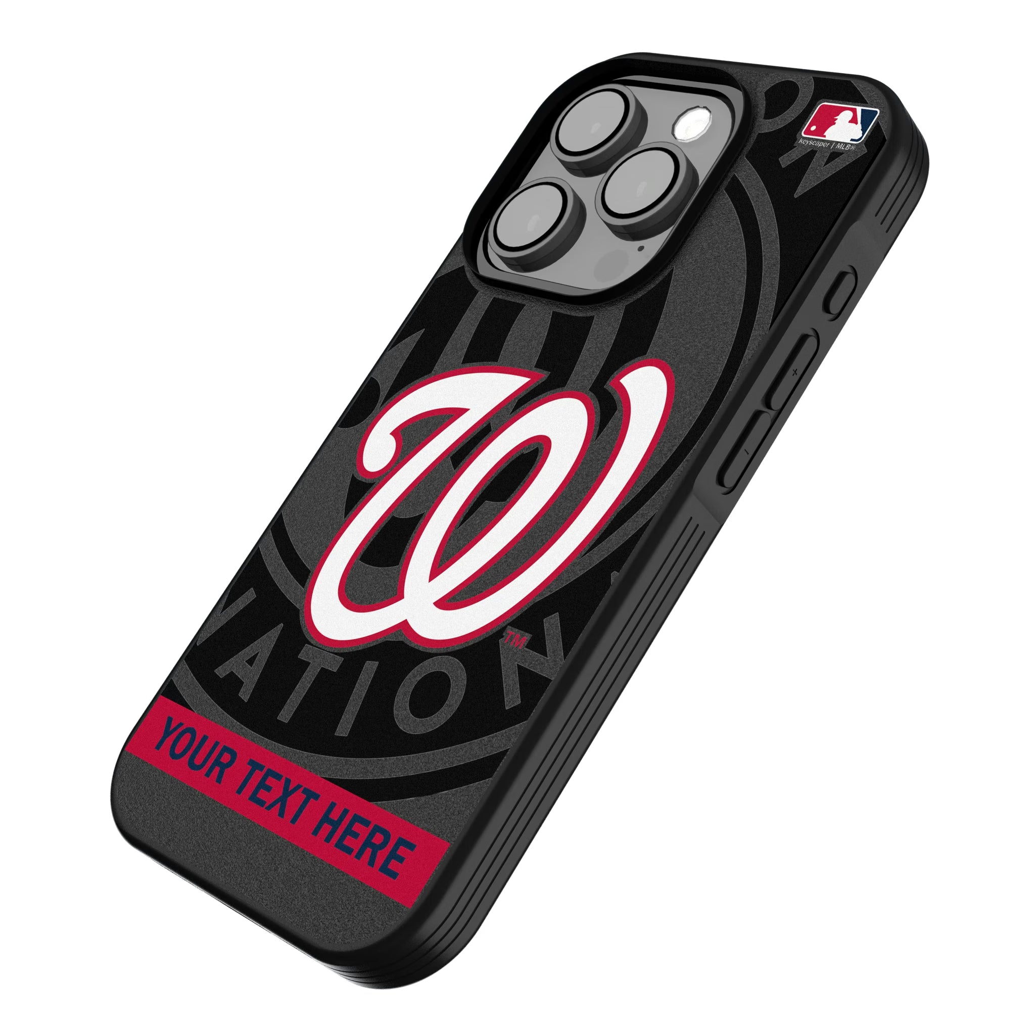 Washington Nationals Personalized Tilt iPhone Bump Phone Case for Apple iPhone - Isometric View