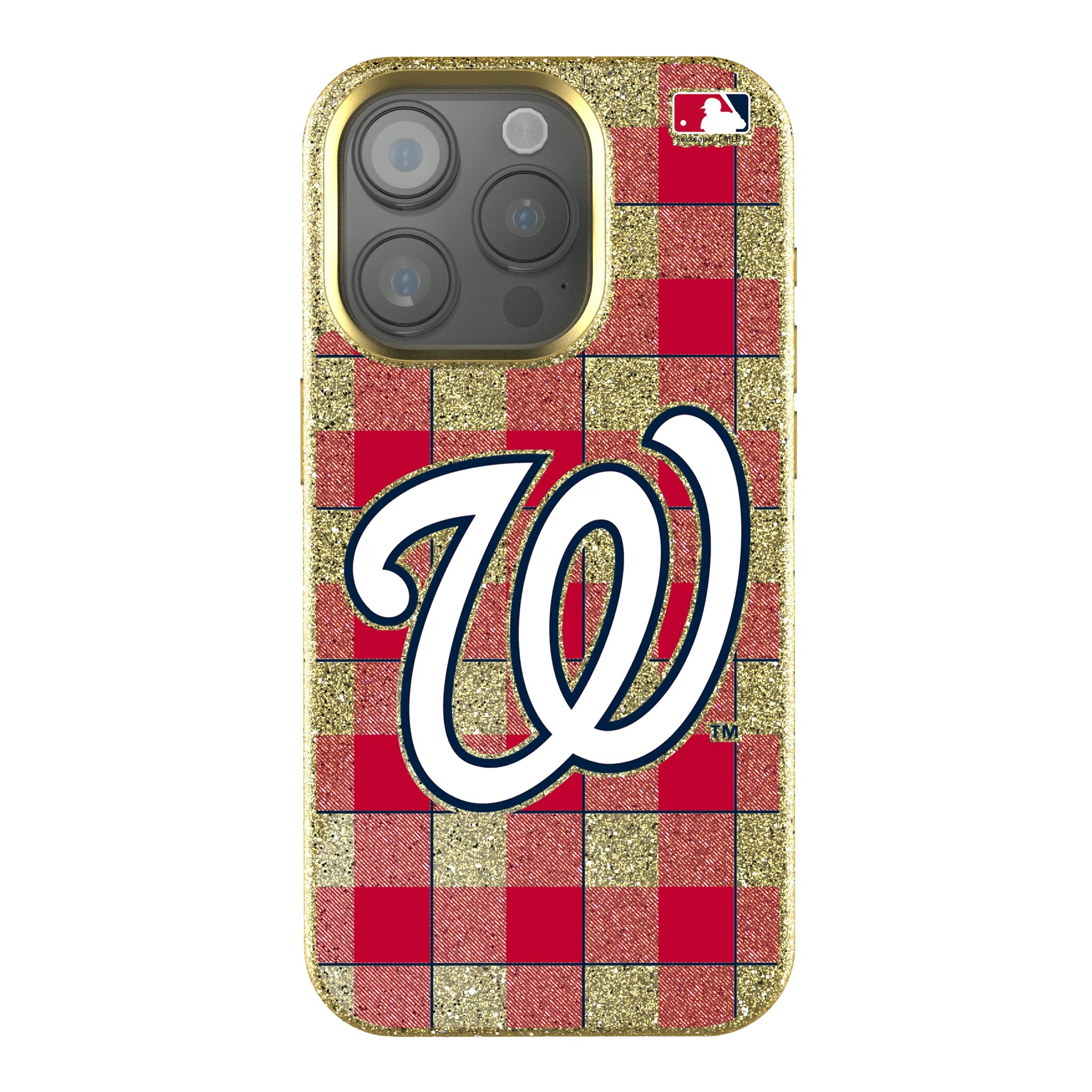 Washington Nationals Plaid iPhone Bling Phone Case for Apple iPhone