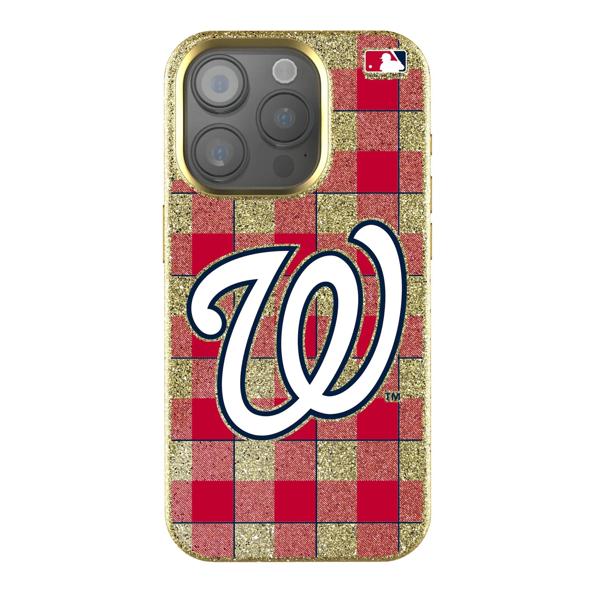 Washington Nationals Plaid iPhone Bling Phone Case for Apple iPhone