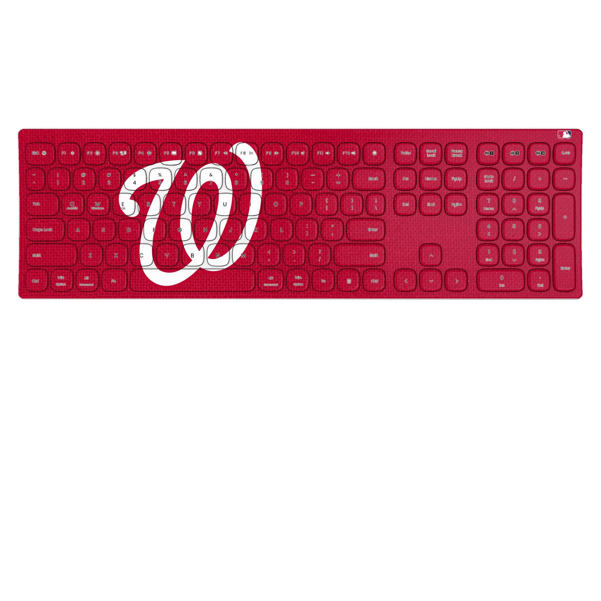 Washington Nationals Solid KKB605 Curved Wireless Keyboard