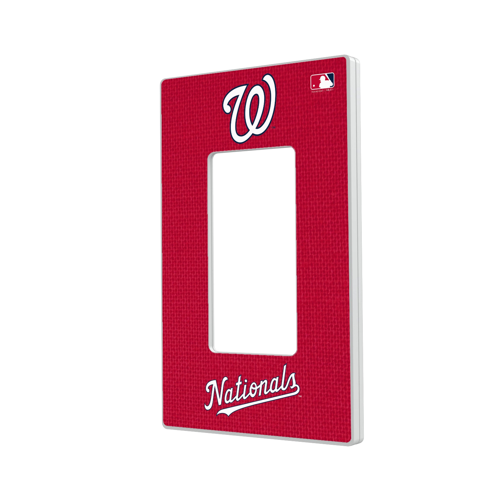 Washington Nationals Solid Hidden-Screw Light Switch Plate#Style_Single Rocker