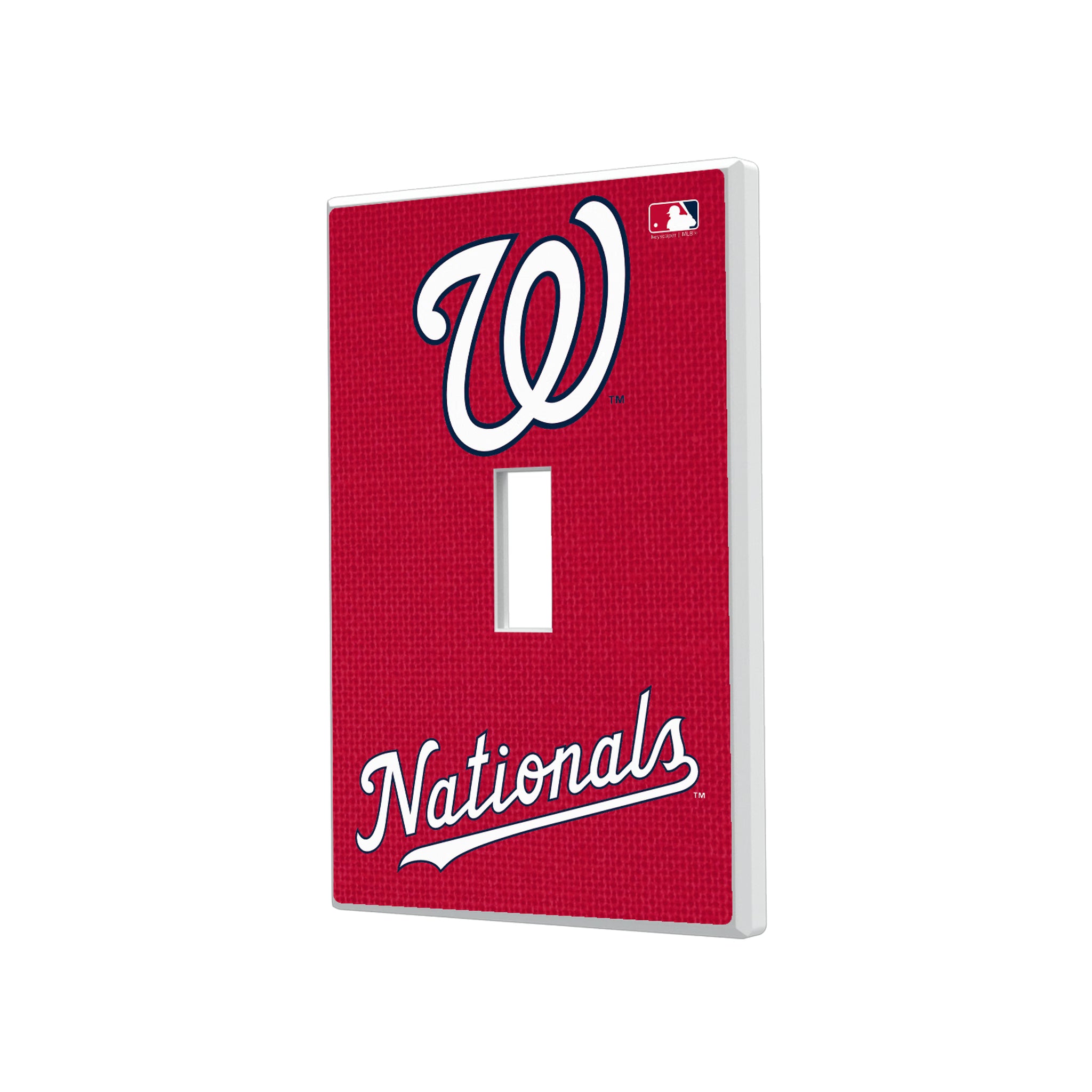 Washington Nationals Solid Hidden-Screw Light Switch Plate#Style_Single Toggle