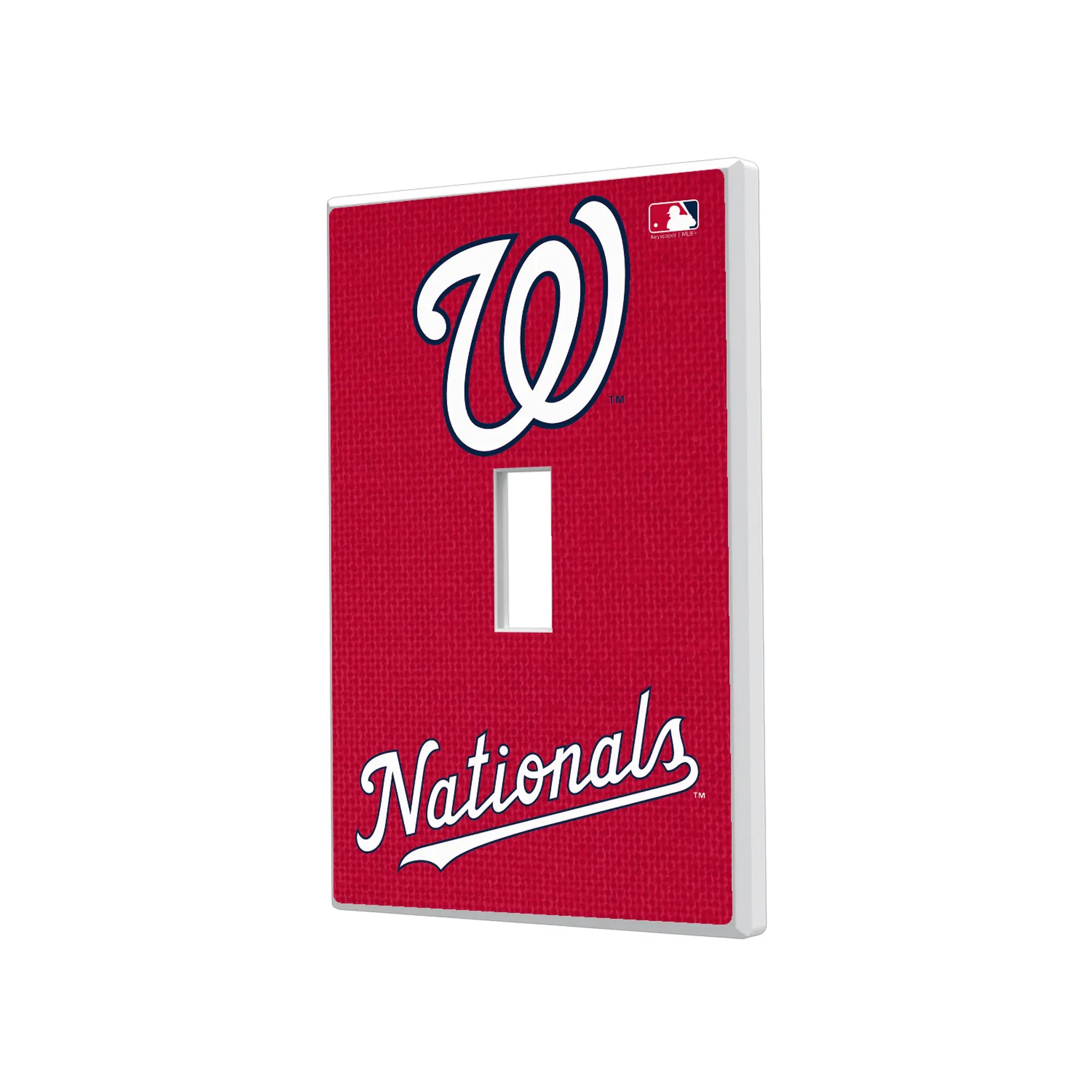 Washington Nationals Solid Hidden-Screw Light Switch Plate#Style_Single Toggle