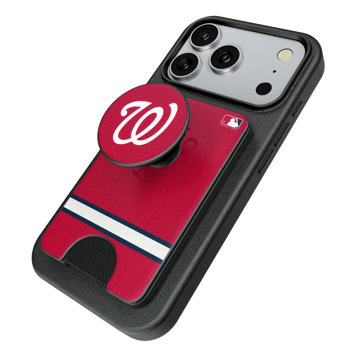Washington Nationals Stripe Popsockets Wallet Magnetic - Isometric View