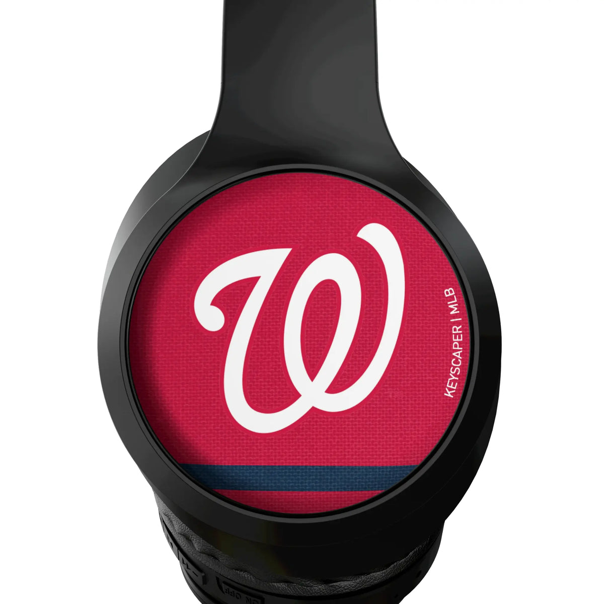 Washington Nationals Stripe Wireless Over-Ear Headphones With Case - Detail