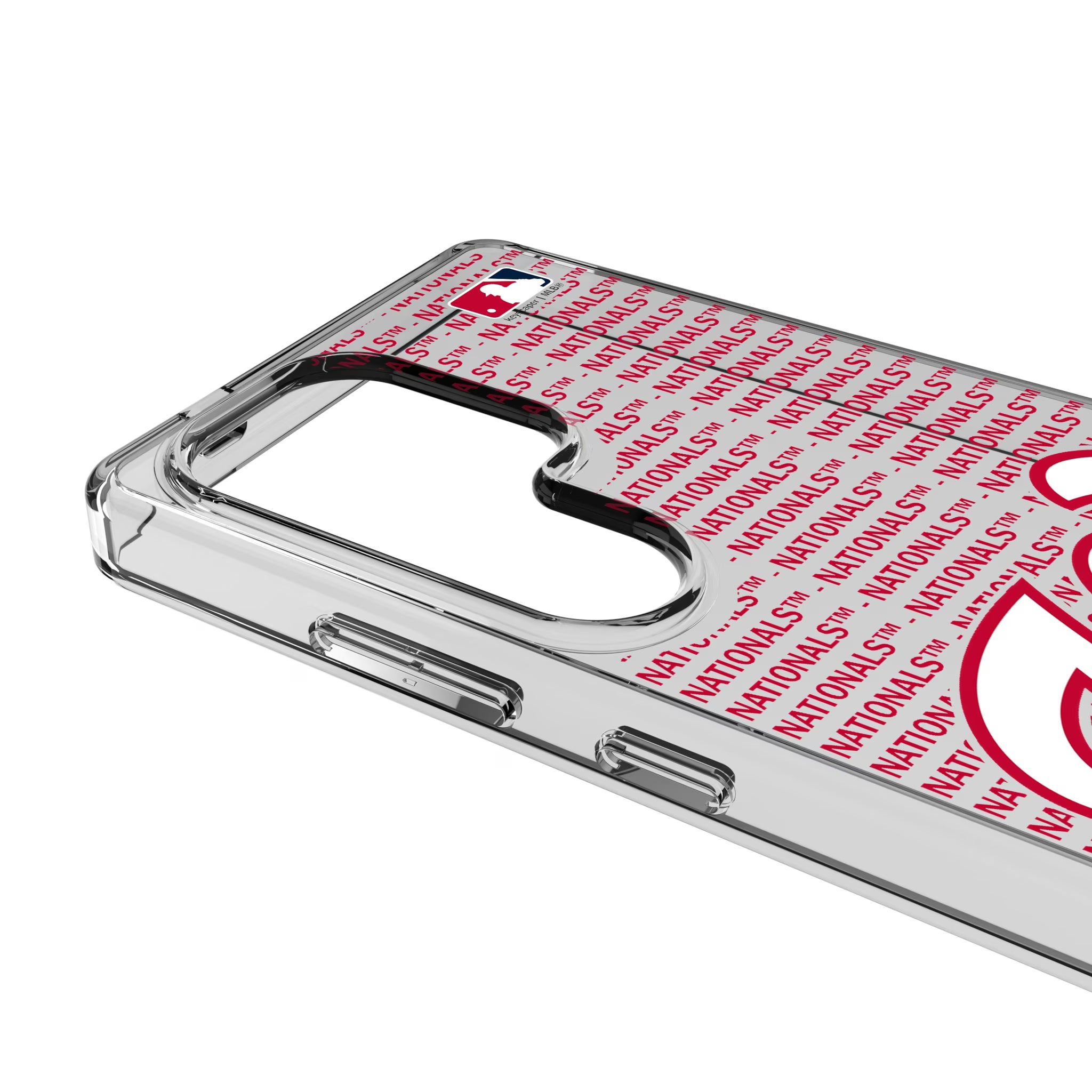 Washington Nationals Text Backdrop Galaxy Clear Phone Case for Samsung Galaxy - Detail