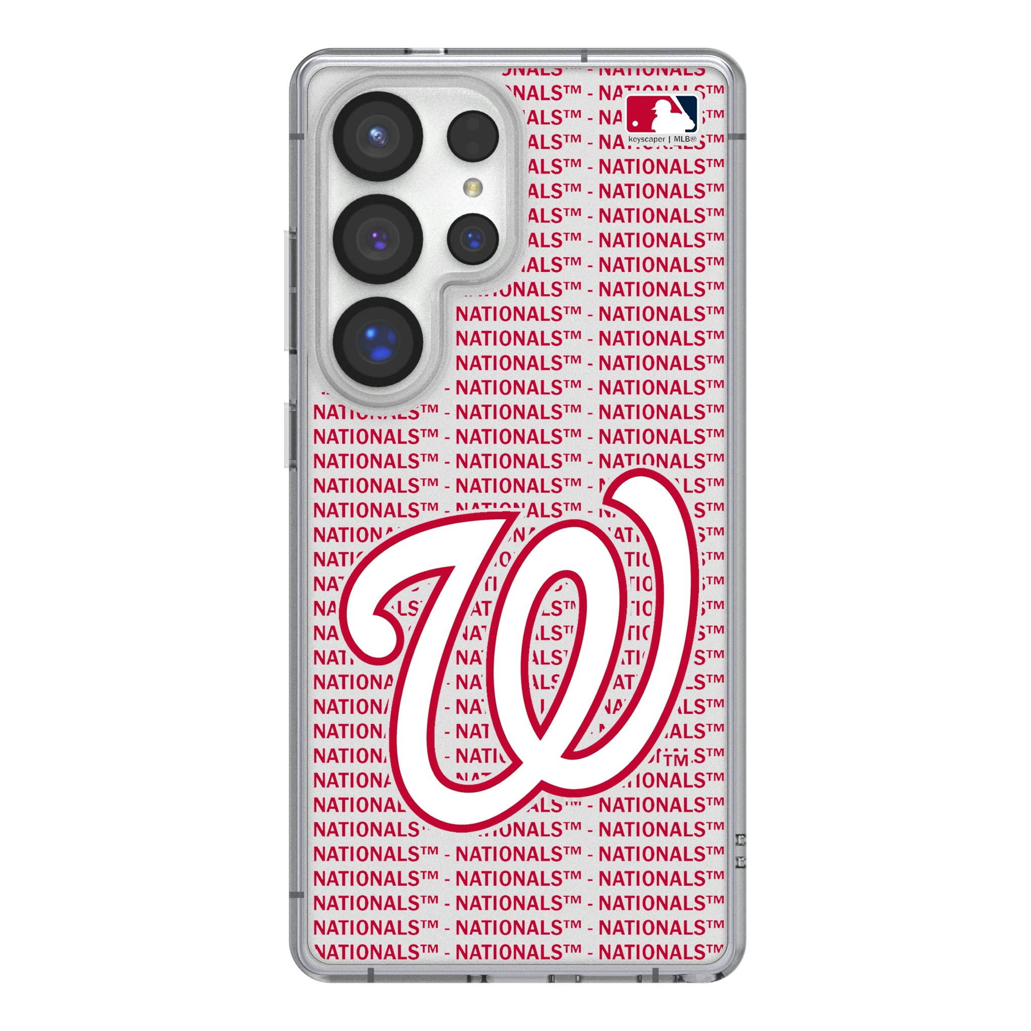 Washington Nationals Text Backdrop Galaxy Clear Phone Case for Samsung Galaxy