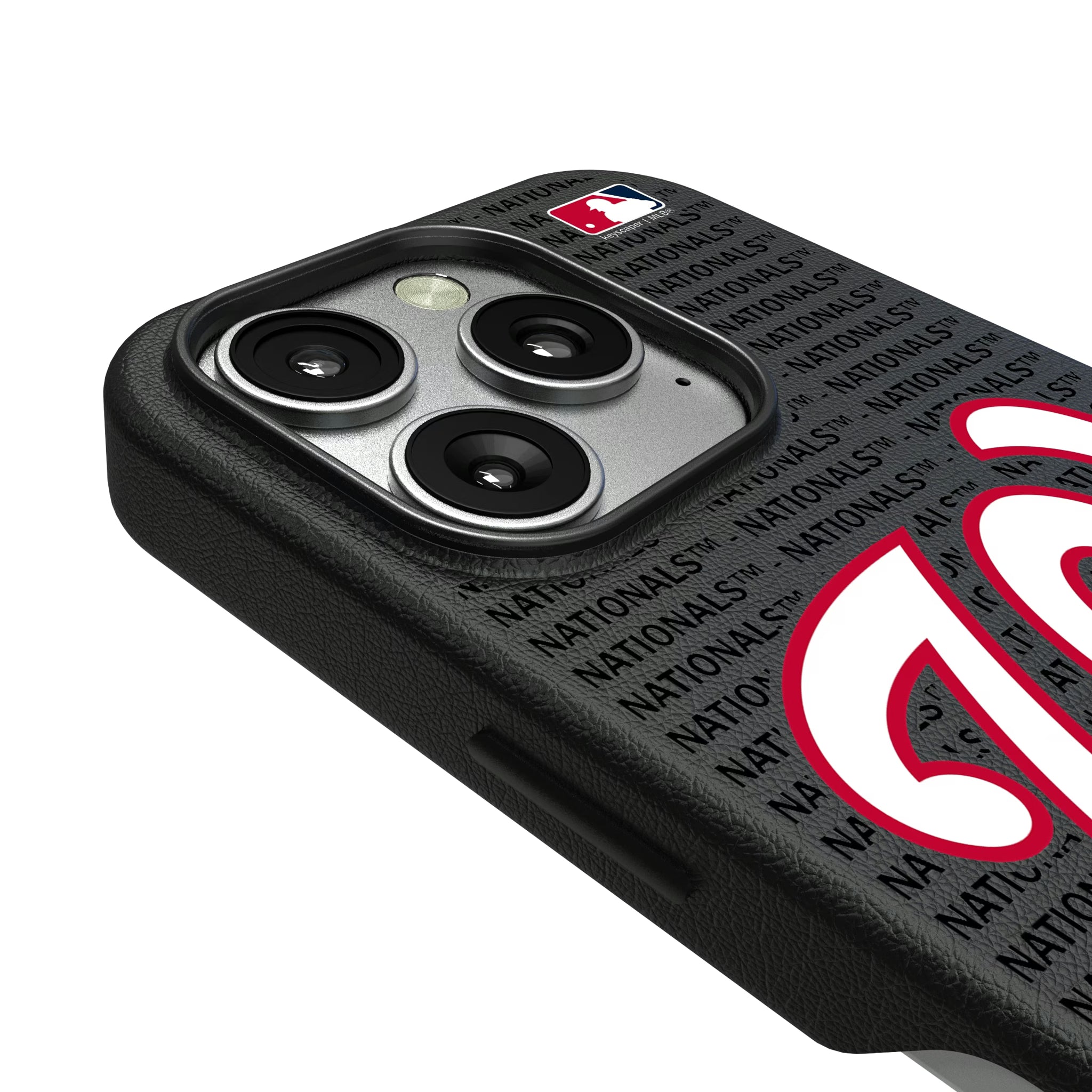 Washington Nationals Text Backdrop iPhone MagSafe Compatible Phone Case for Apple iPhone - Detail