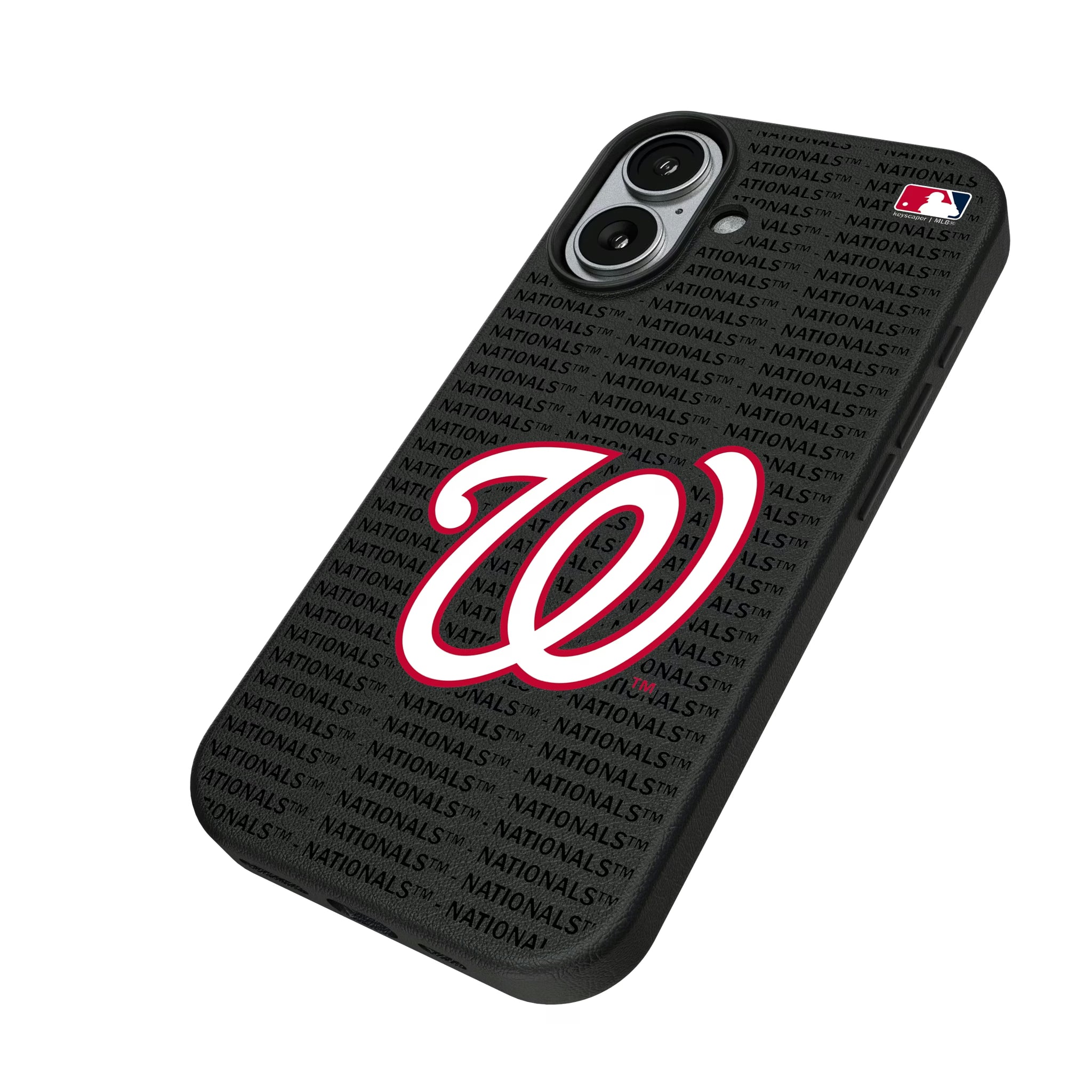 Washington Nationals Text Backdrop iPhone MagSafe Compatible Phone Case for Apple iPhone - Isometric View#Device_iPhone 17